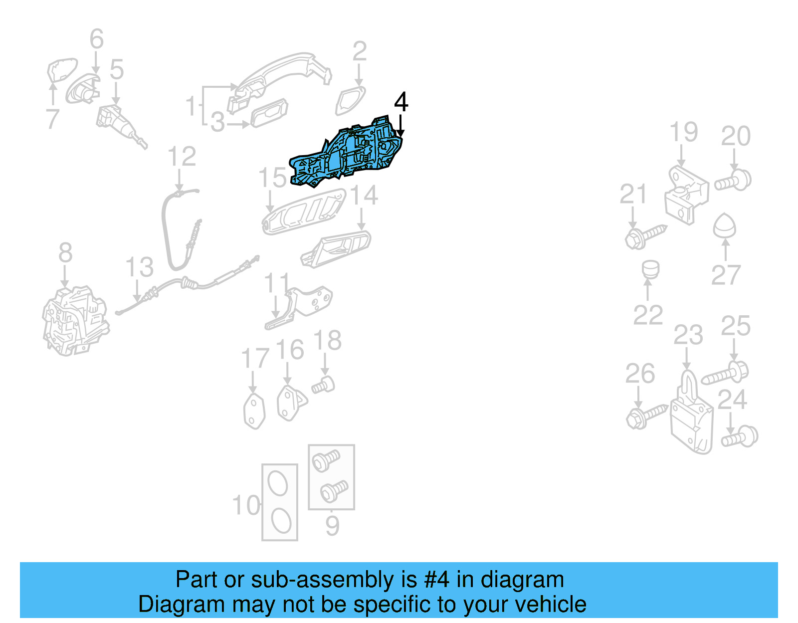 Handle Base 3C8-839-886 - View 11