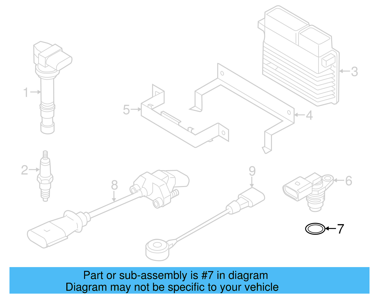 Camshaft Sensor Seal 07K-906-149-A - View 4