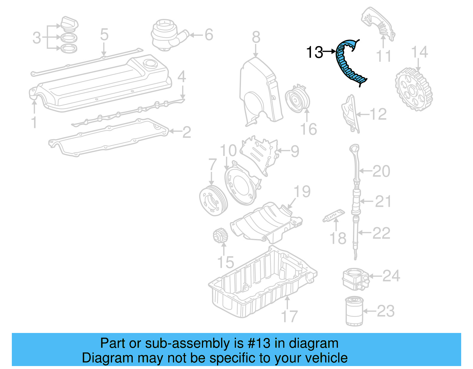 Timing Belt 06A-109-119-D - View 15