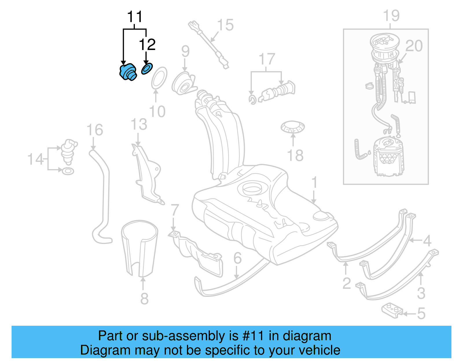 Fuel Tank Cap 7D0-201-551-C - View 13