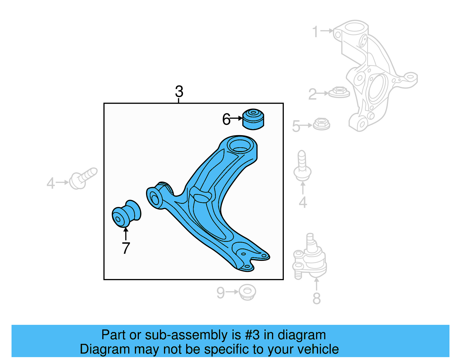Lower Control Arm 3Q0-407-152-M