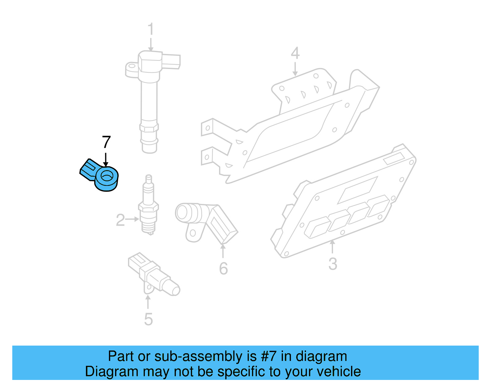 Knock Sensor 7B0-905-377-C - View 4