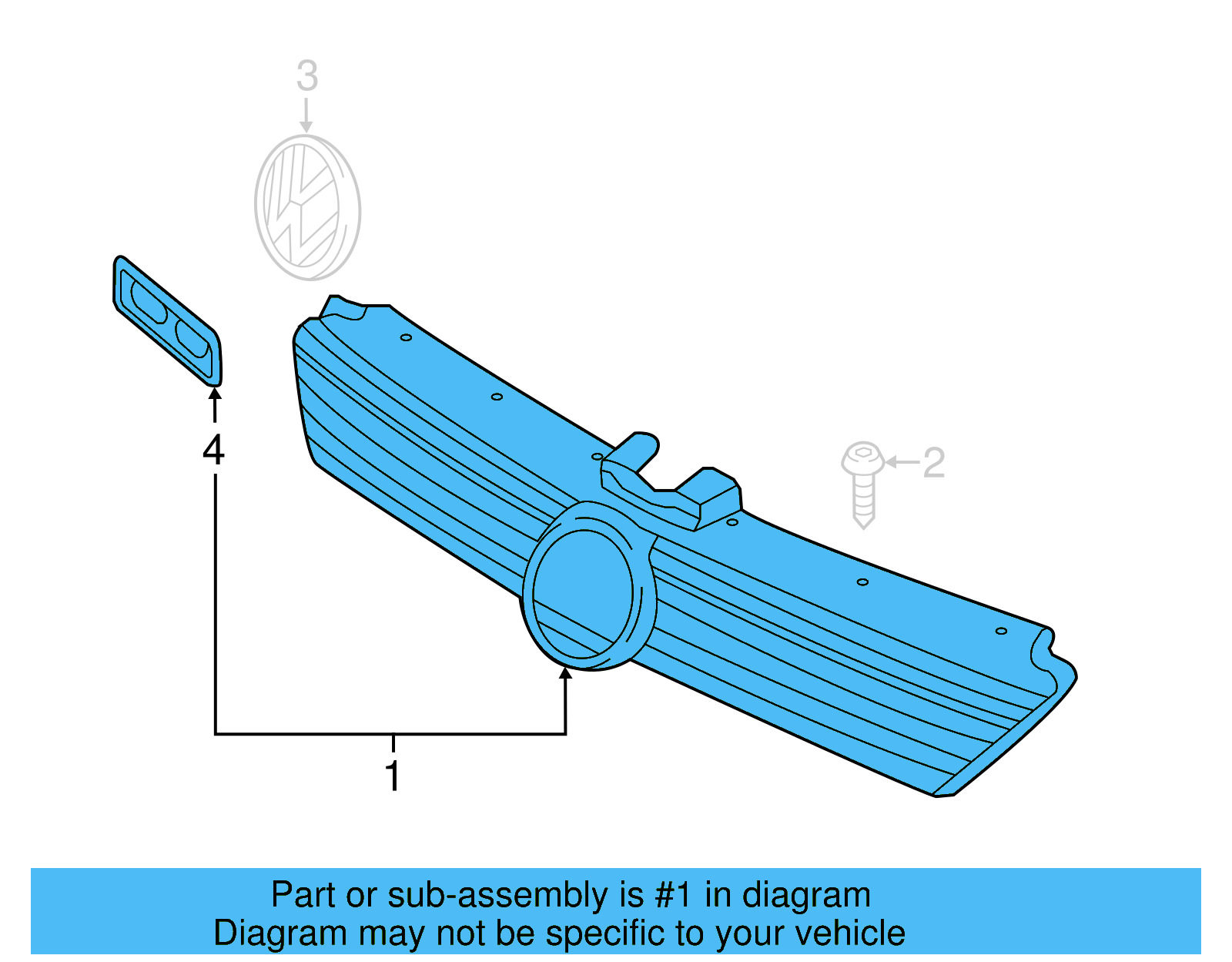 Grille 5GE-853-651-CYR - View 3