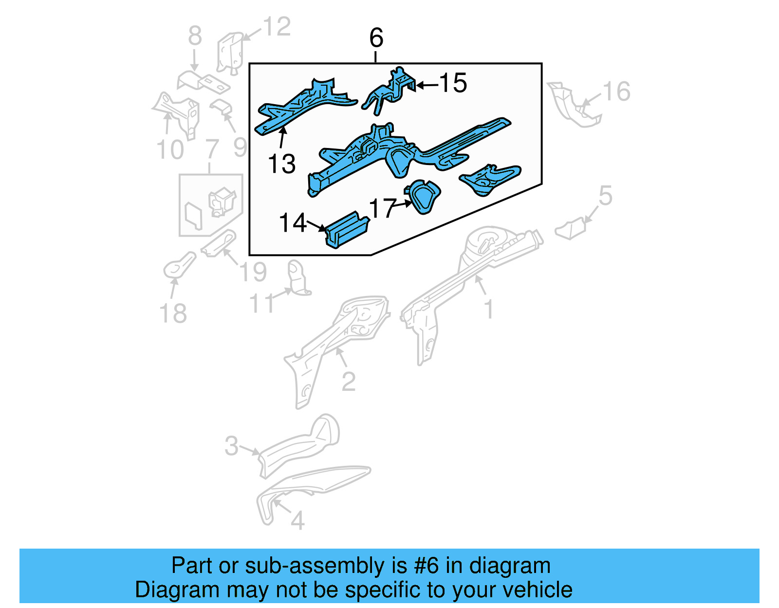 Rail Assembly 1C0-803-092-H - View 6