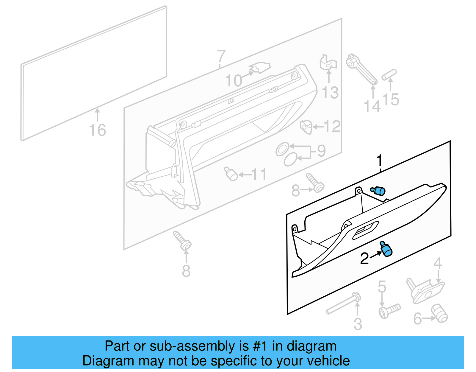 Glove Box 561-857-101-B-82V - View 4