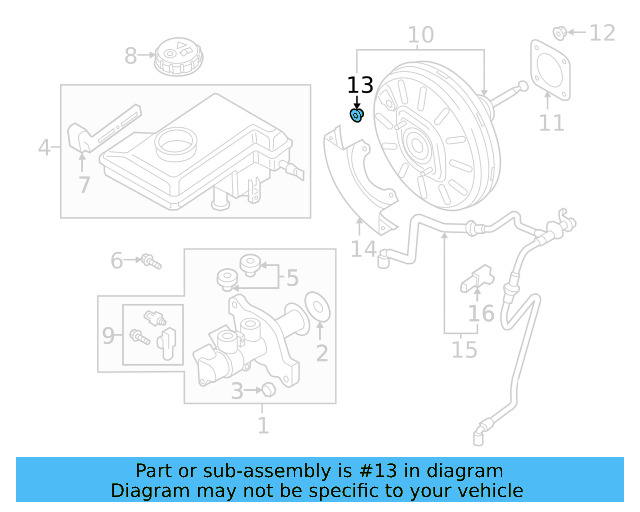 Power Brake Booster Grommet 1S0-612-250-A - View 39