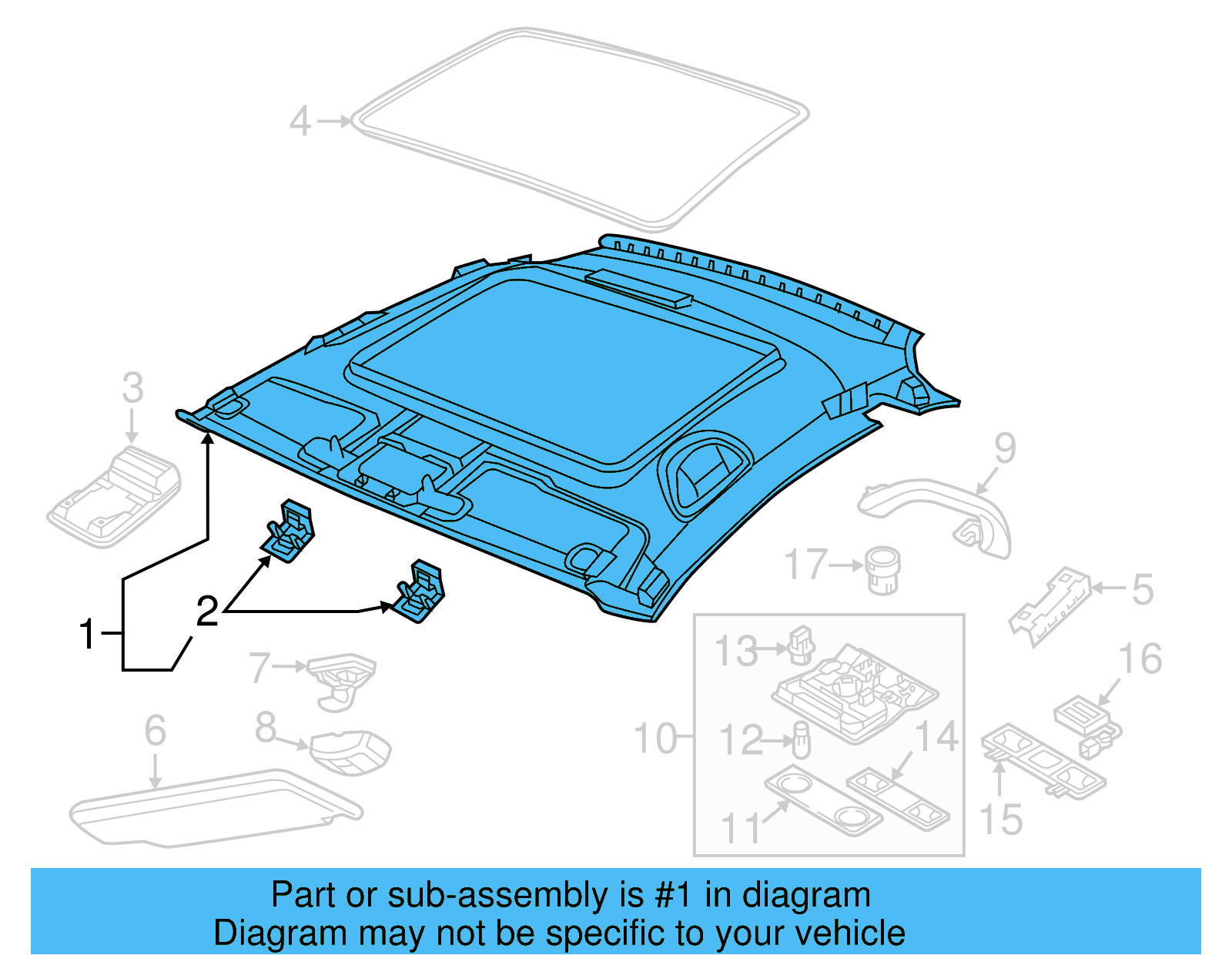 Headliner 5C5-867-501-Q-CE6 - View 2