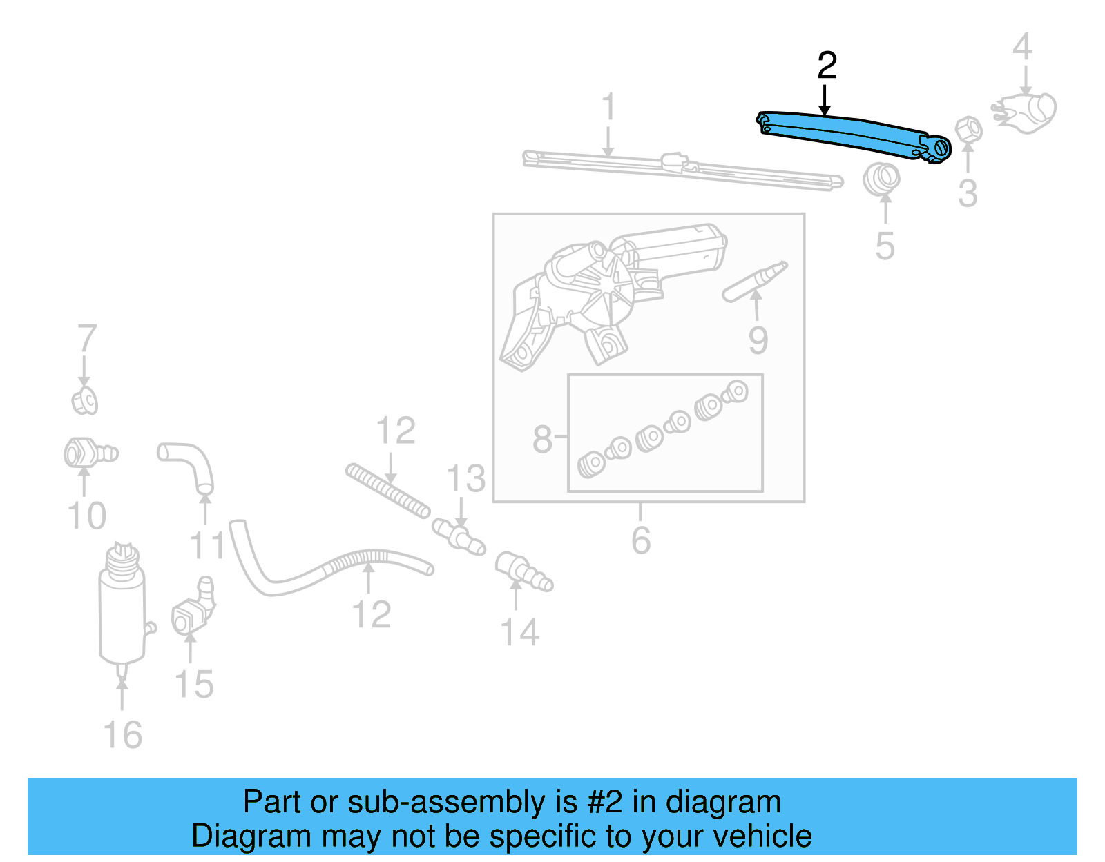 Wiper Arm 1K9-955-707-A-03C - View 10