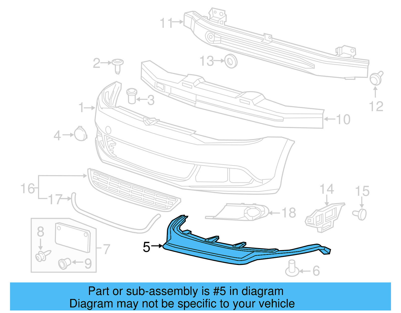 Lower Deflector 5C6-805-903-9B9 - View 11