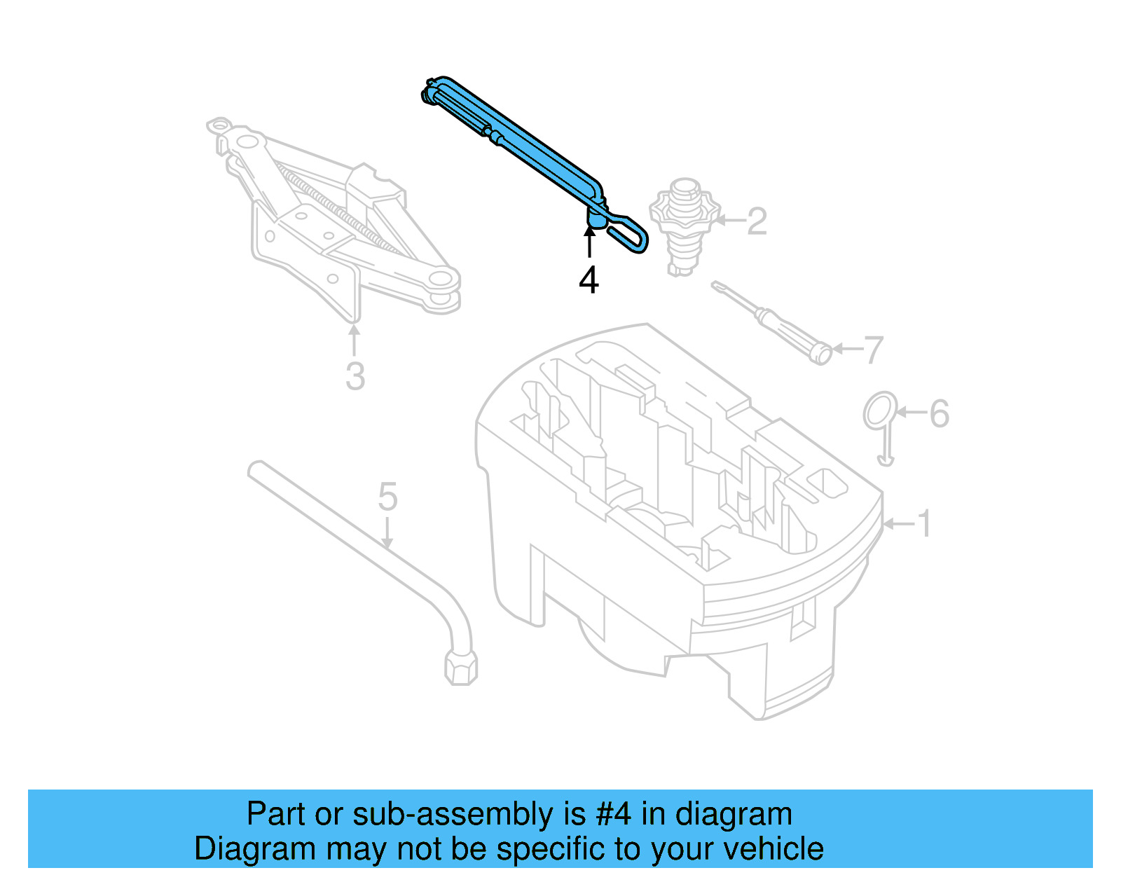 Vehicle Lifting Jack Handle 5Q0-011-221 - View 4