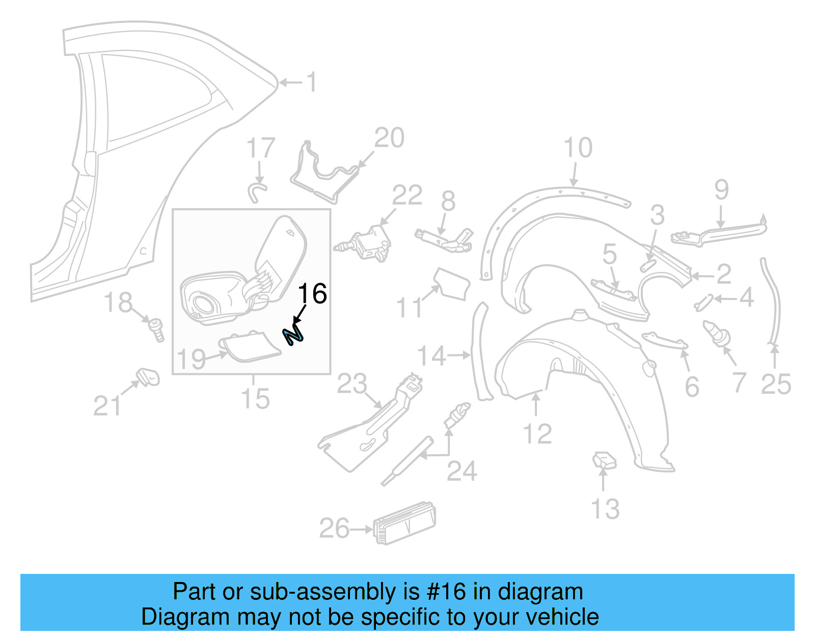 Fuel Door Spring 1C0-809-932 - View 9
