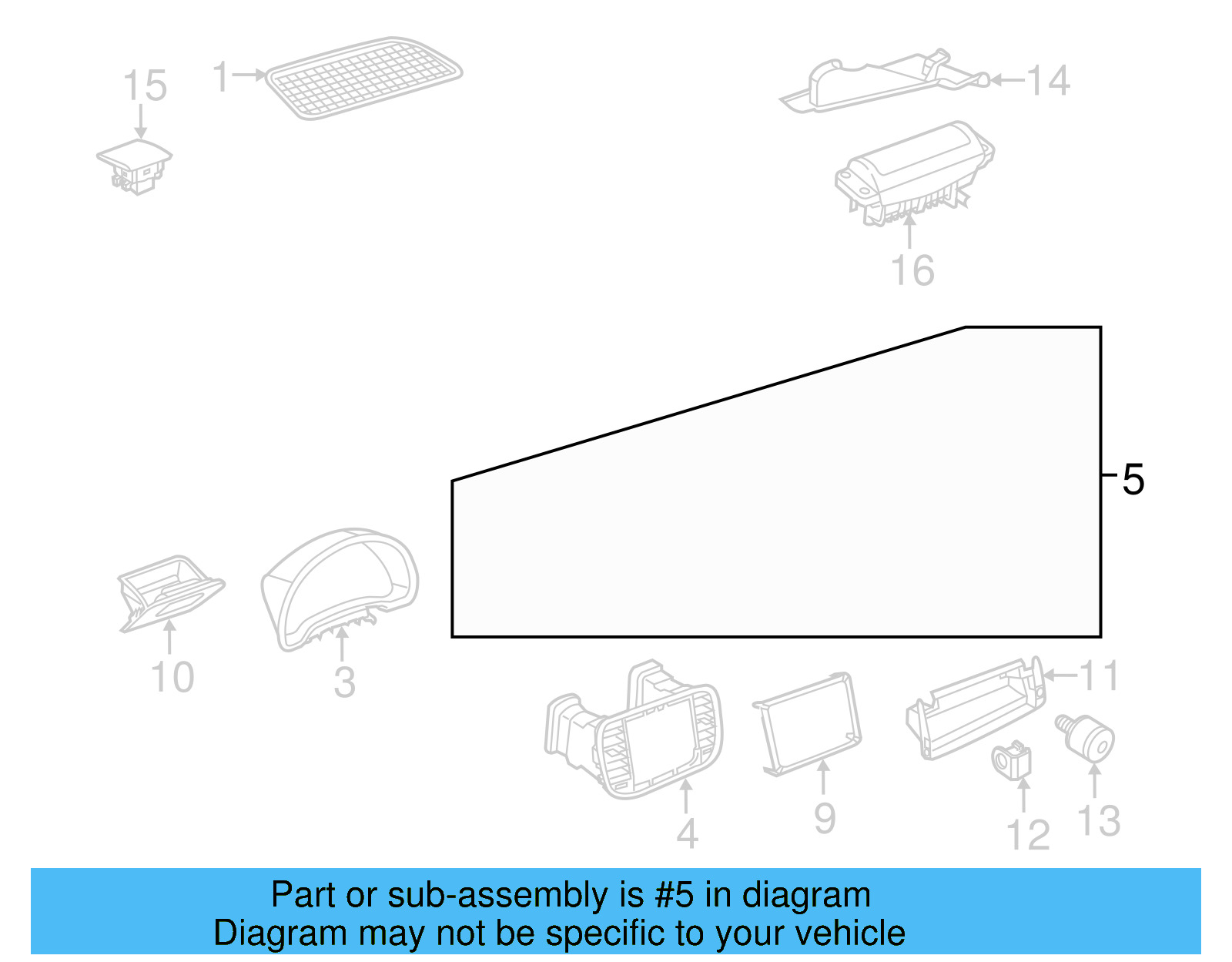 Trim Assembly 5C1-898-009-3FM - View 3