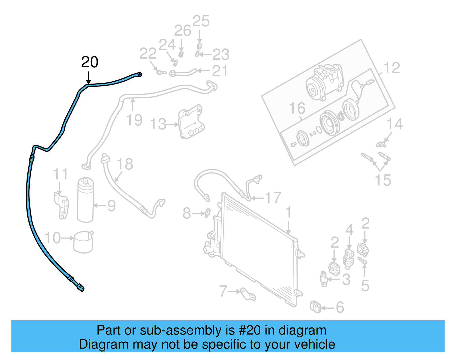 AC Hose 3B1-260-710-A - View 6