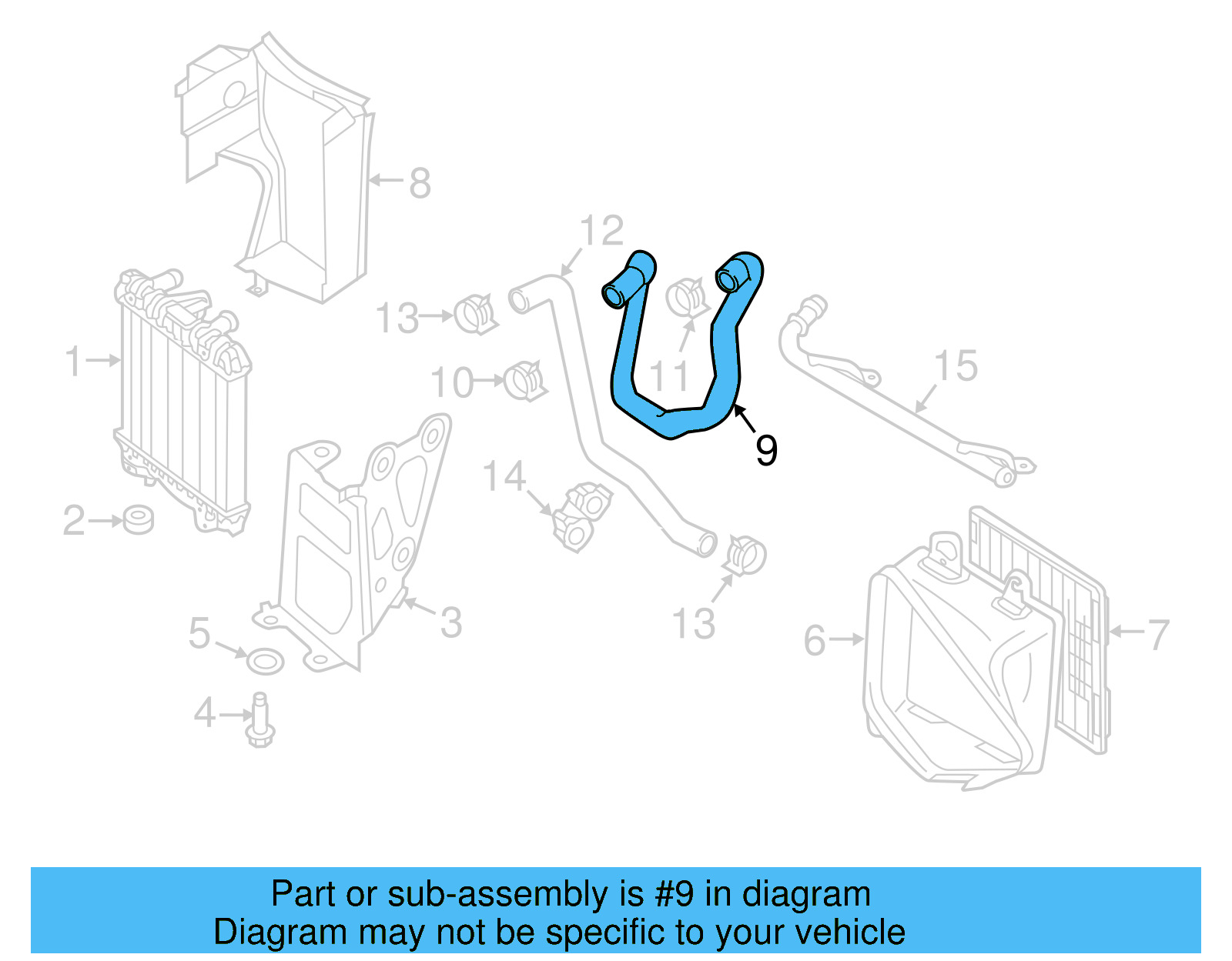 Inlet Hose 5Q0-121-101-N - View 10