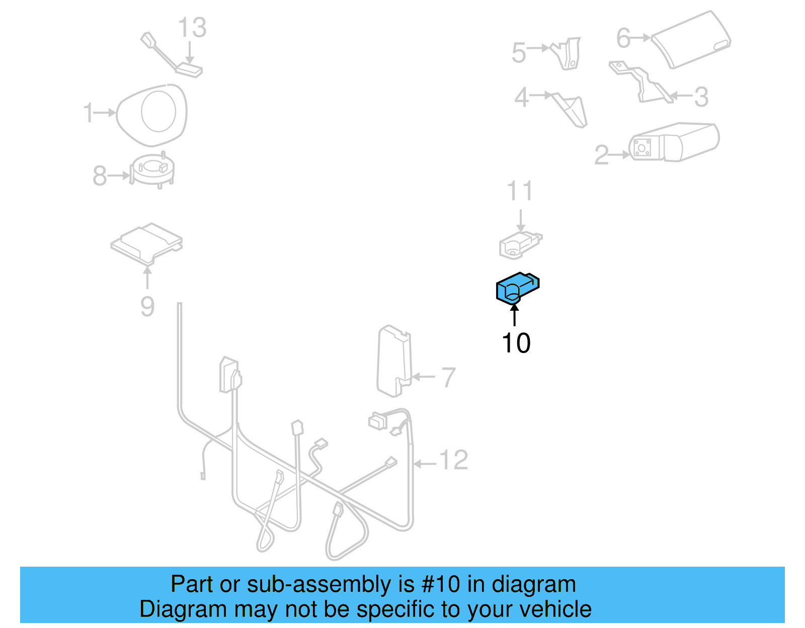 Side Impact Sens 6Q0-909-606-F - View 10