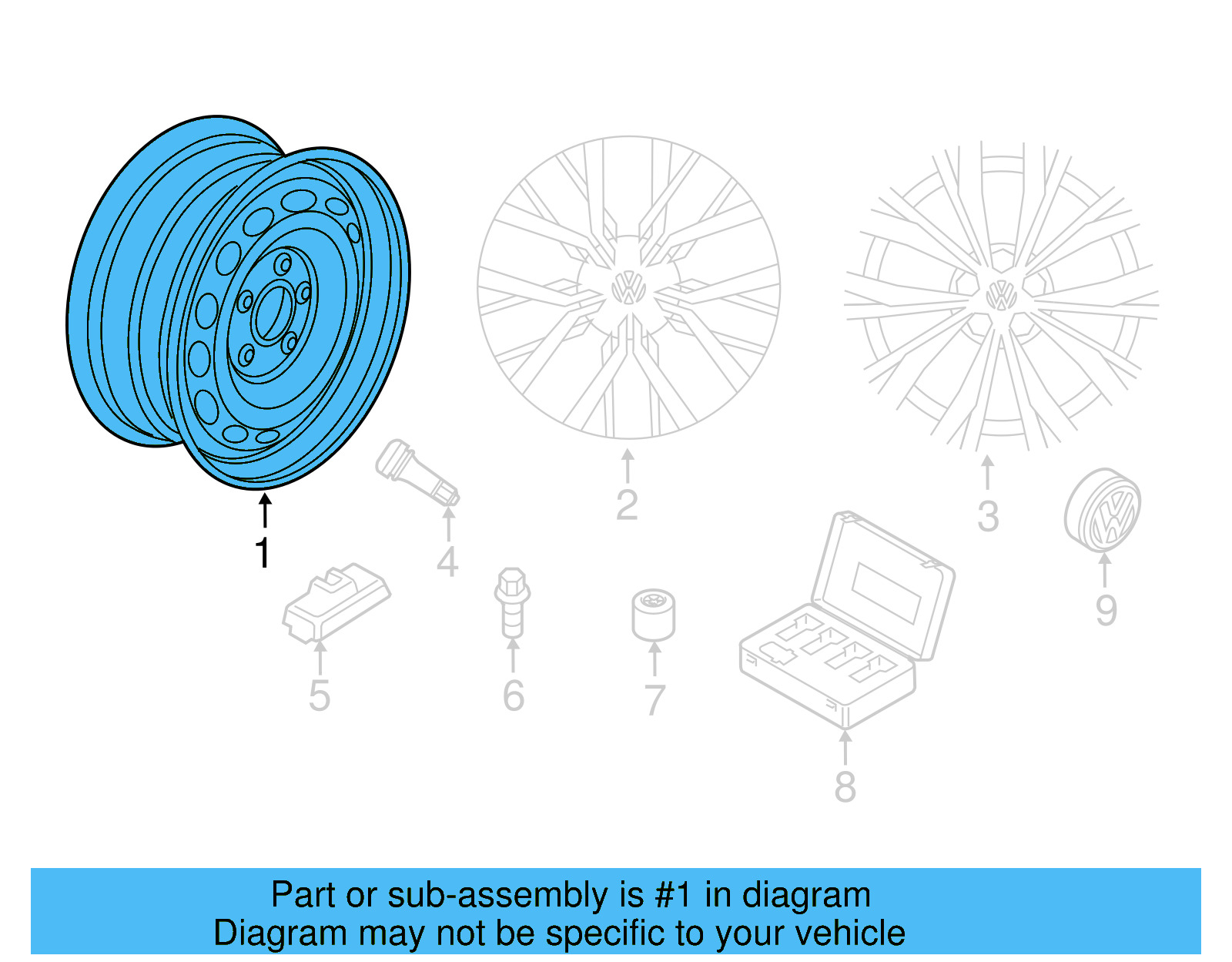 Wheel, Spare 5QF-601-011-C - View 23