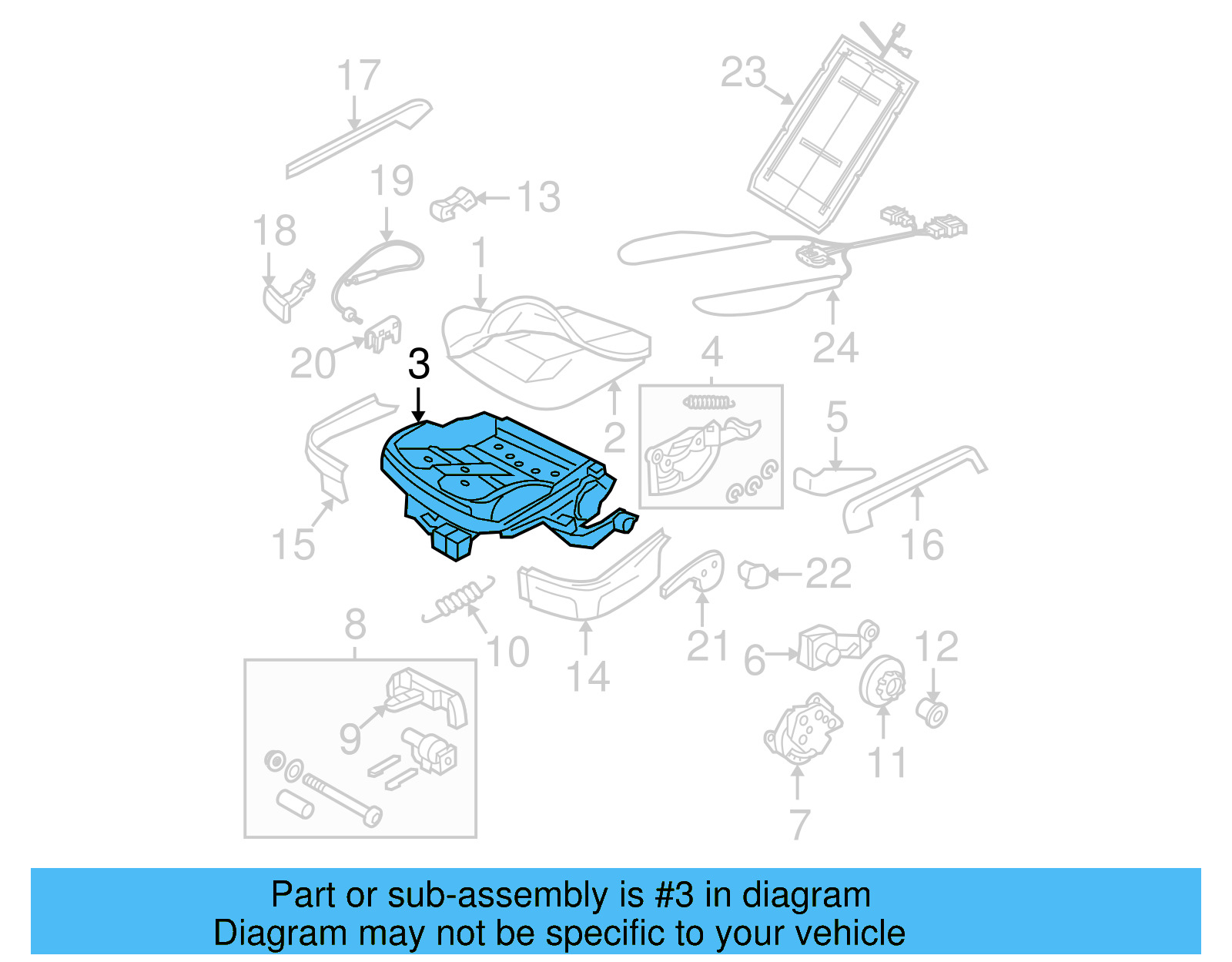 Seat Frame 1C0-881-106-L - View 7