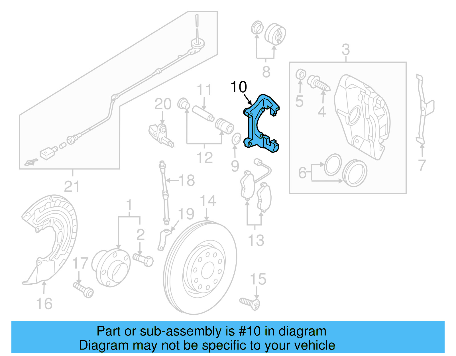 Caliper Mount 8E0-615-125-C - View 4