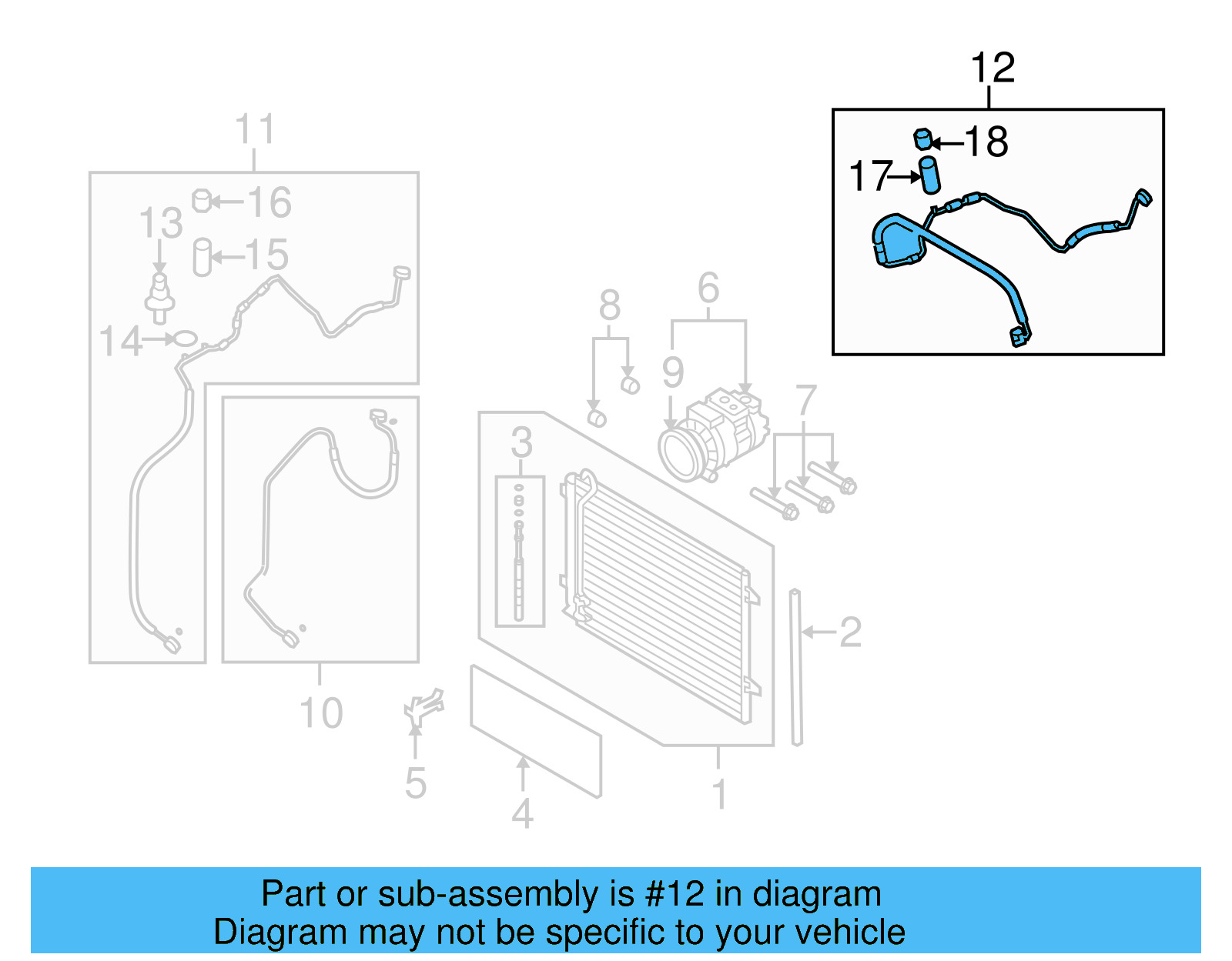 AC Hose 3C0-820-743-BG - View 3