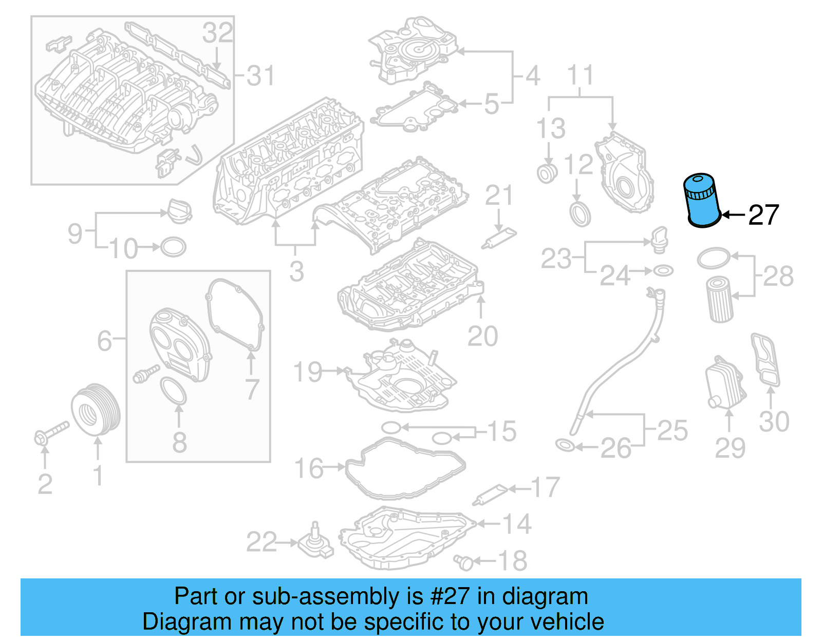Engine Oil Filter Housing 06L-115-408-D - View 12