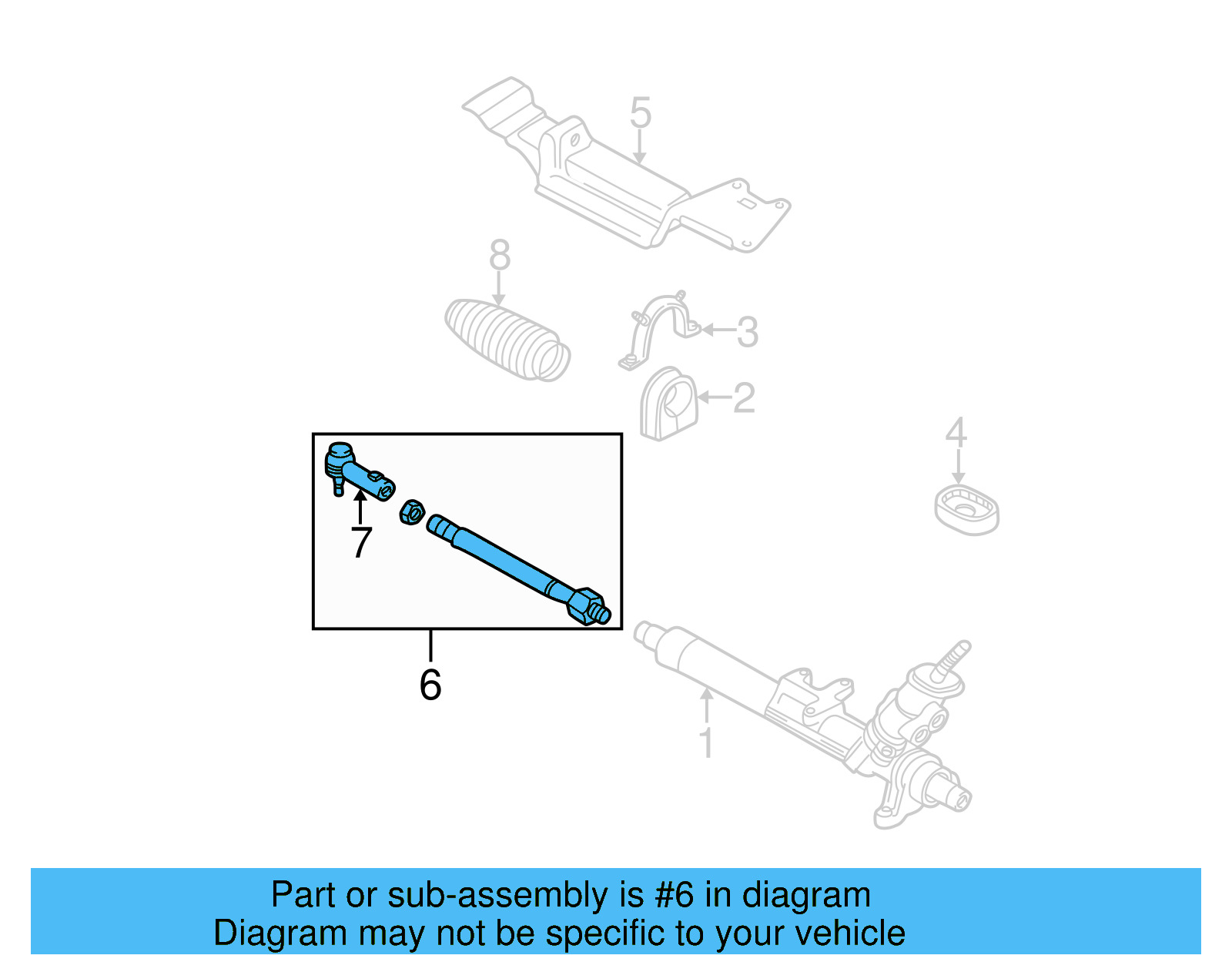 Tie Rod Assembly 1J0-422-804-H - View 6