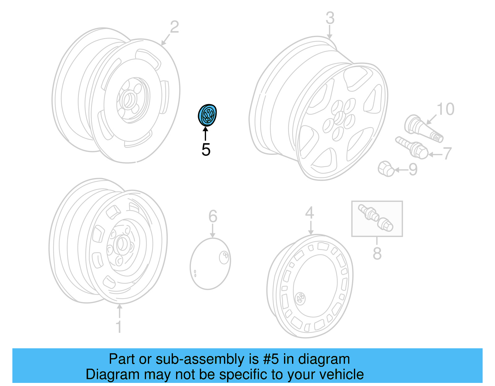 Wheel Cover 7D0-601-147-B-091 - View 7
