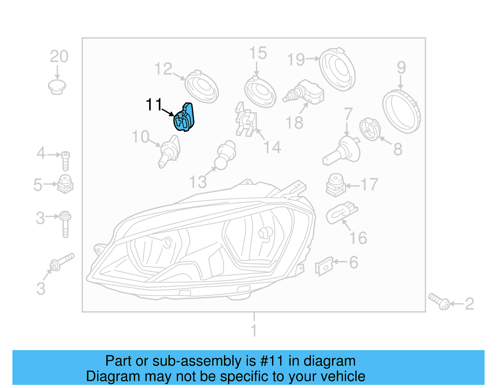 High Beam Bulb Socket 5GM-941-319 - View 7