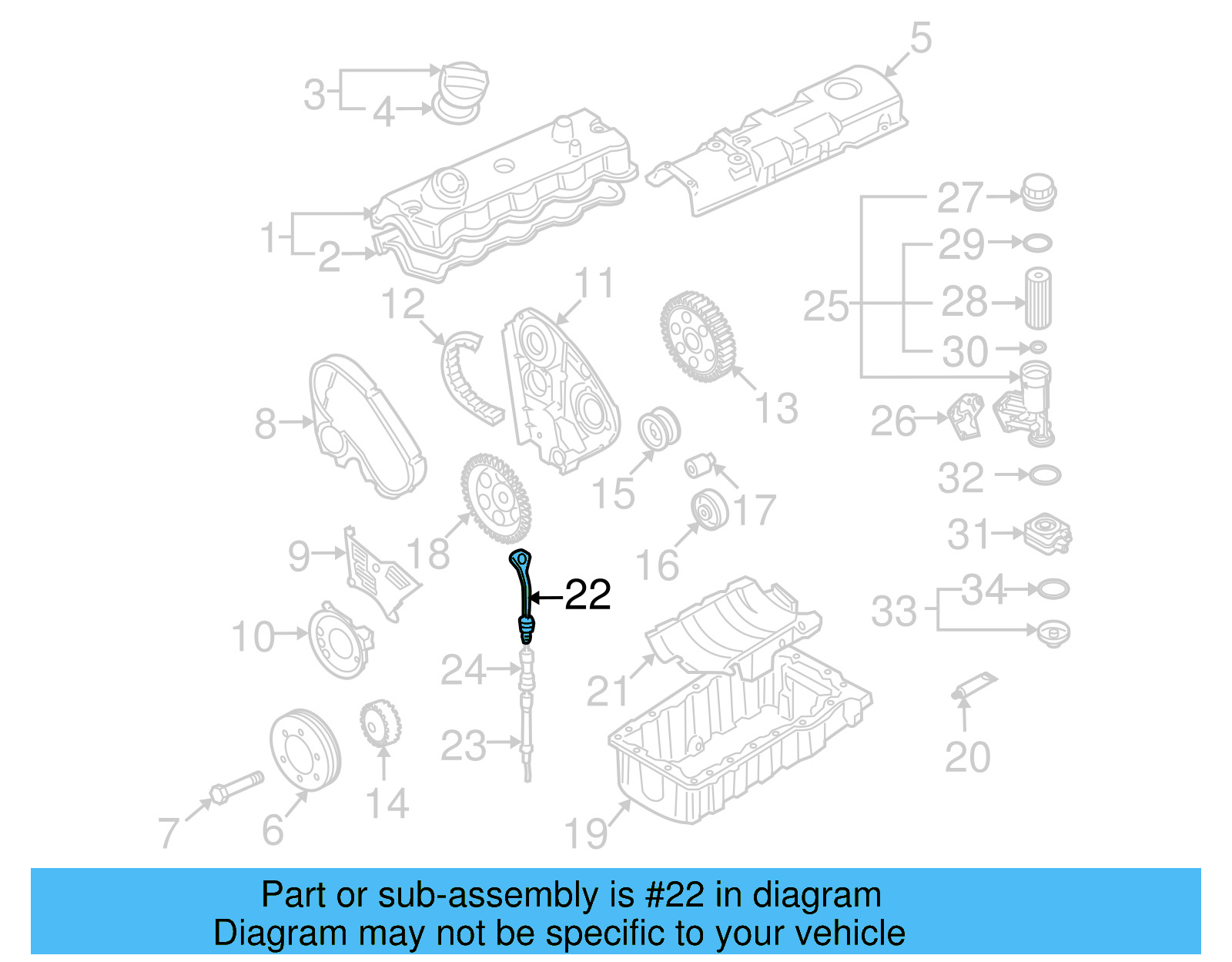 Engine Oil Dipstick 038-115-611-B - View 24
