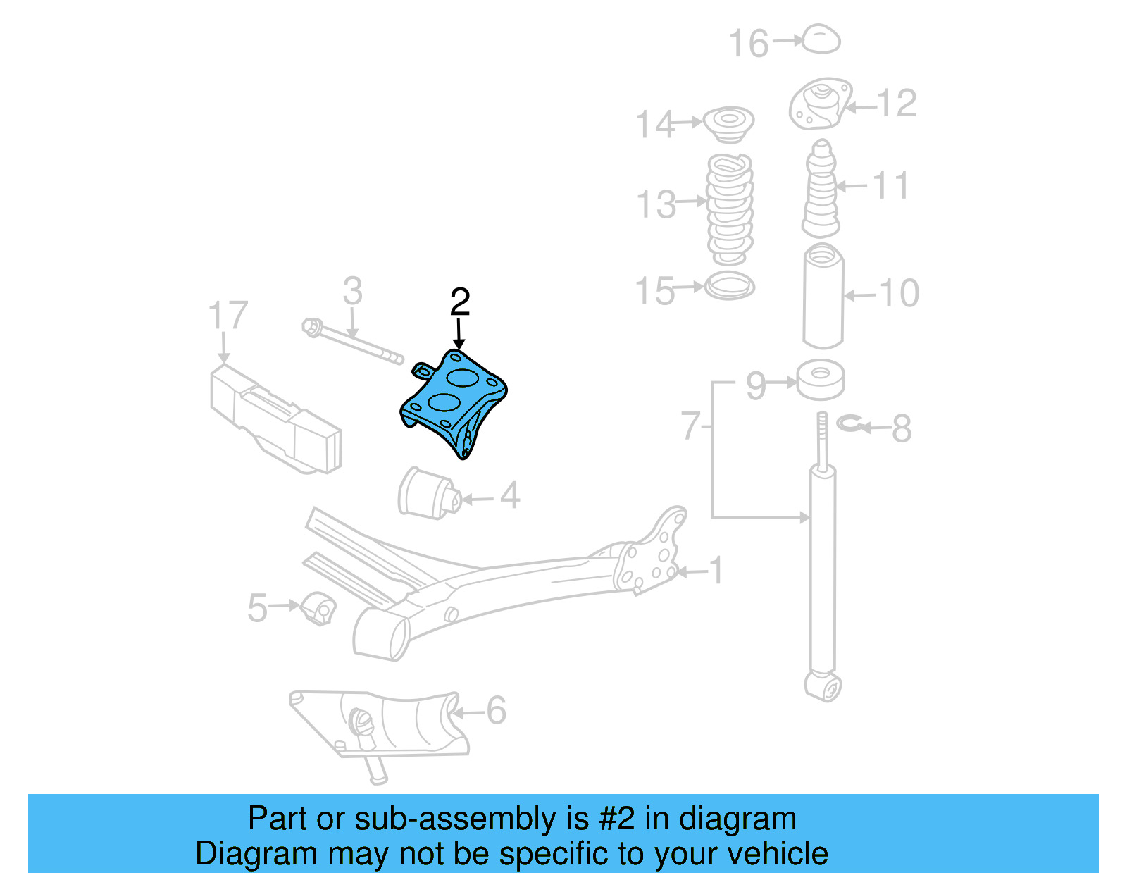 Axle Beam Bracket 1J0-501-546-C - View 10