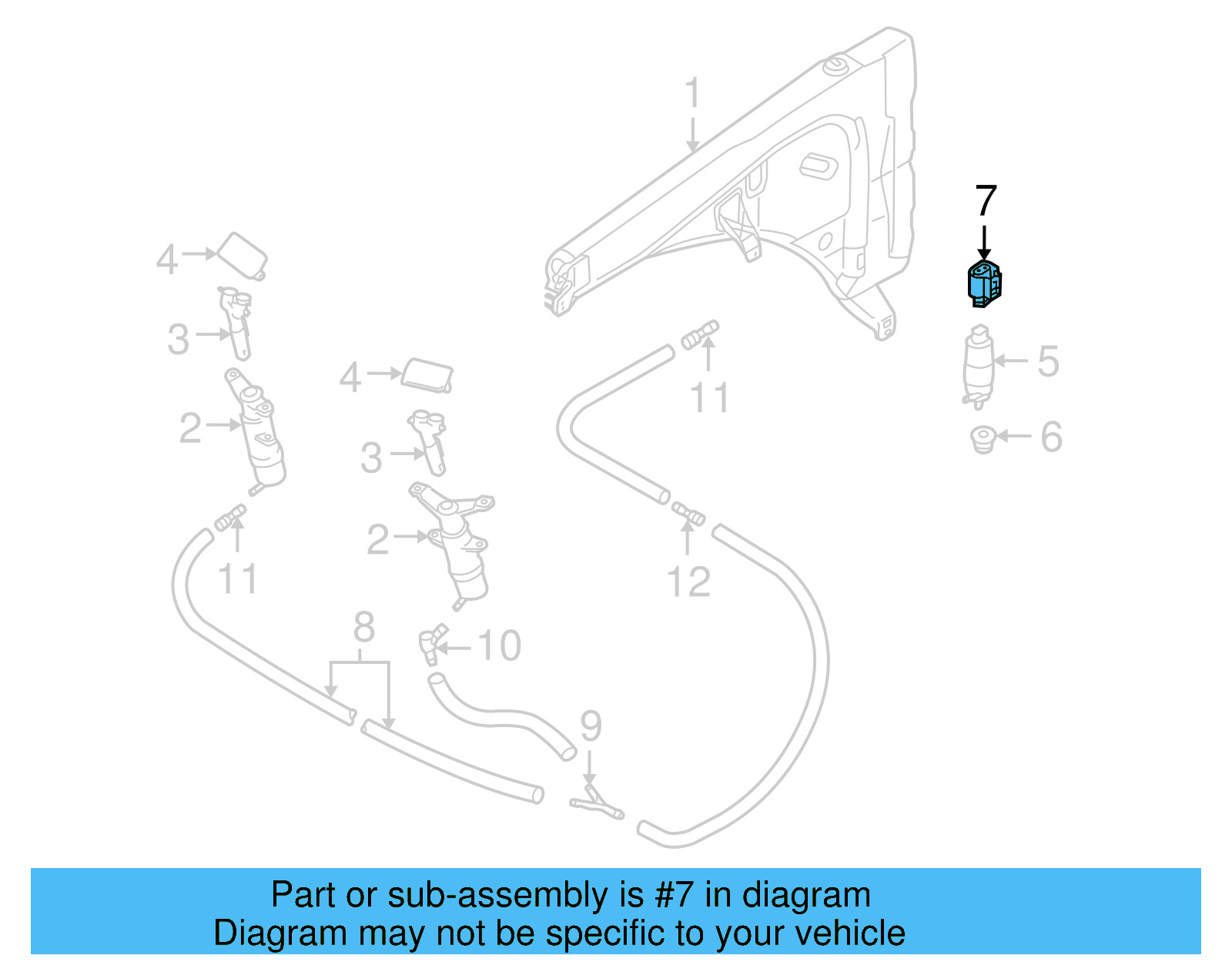 Headlight Washer Pump Connector 1J0-973-722-A - View 4