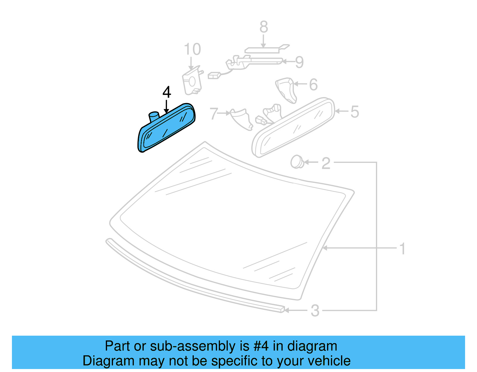 Mirror Inside 1K0-857-511-9B9 - View 9