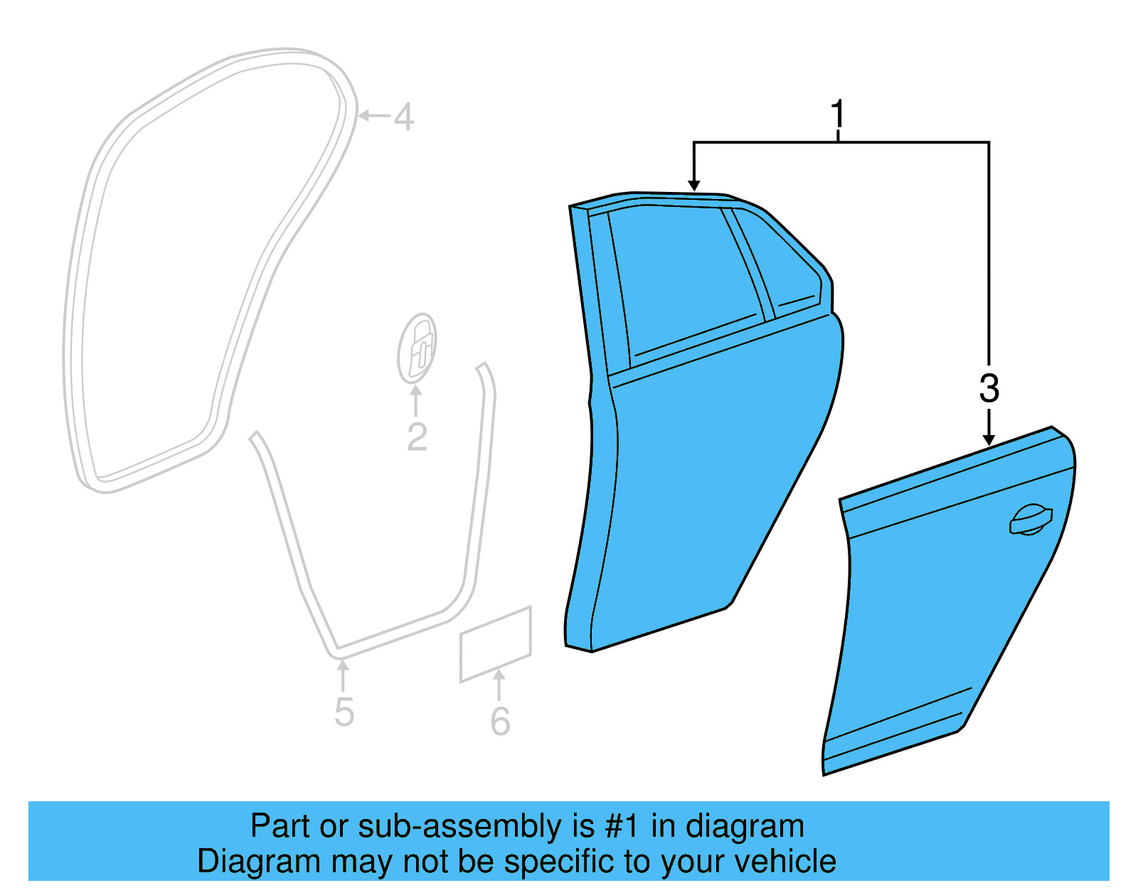 Door Shell 5C6-833-056-F - View 5