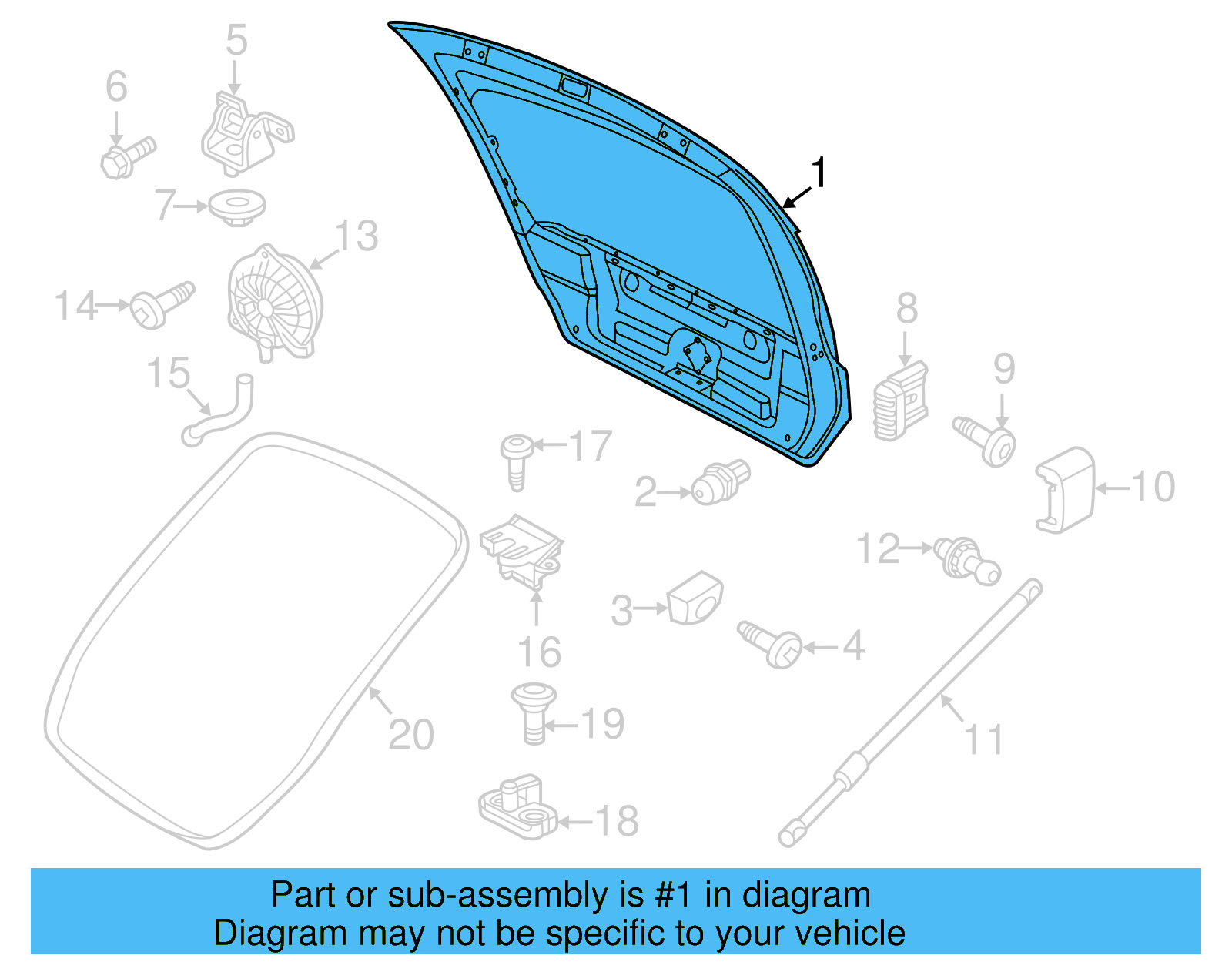 Lift Gate 5C5-827-025-M - View 3