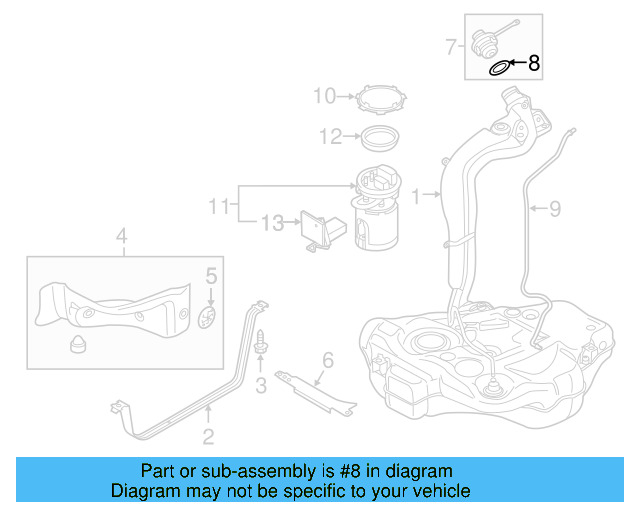 Fuel Cap Seal 1K0-201-557-A - View 61