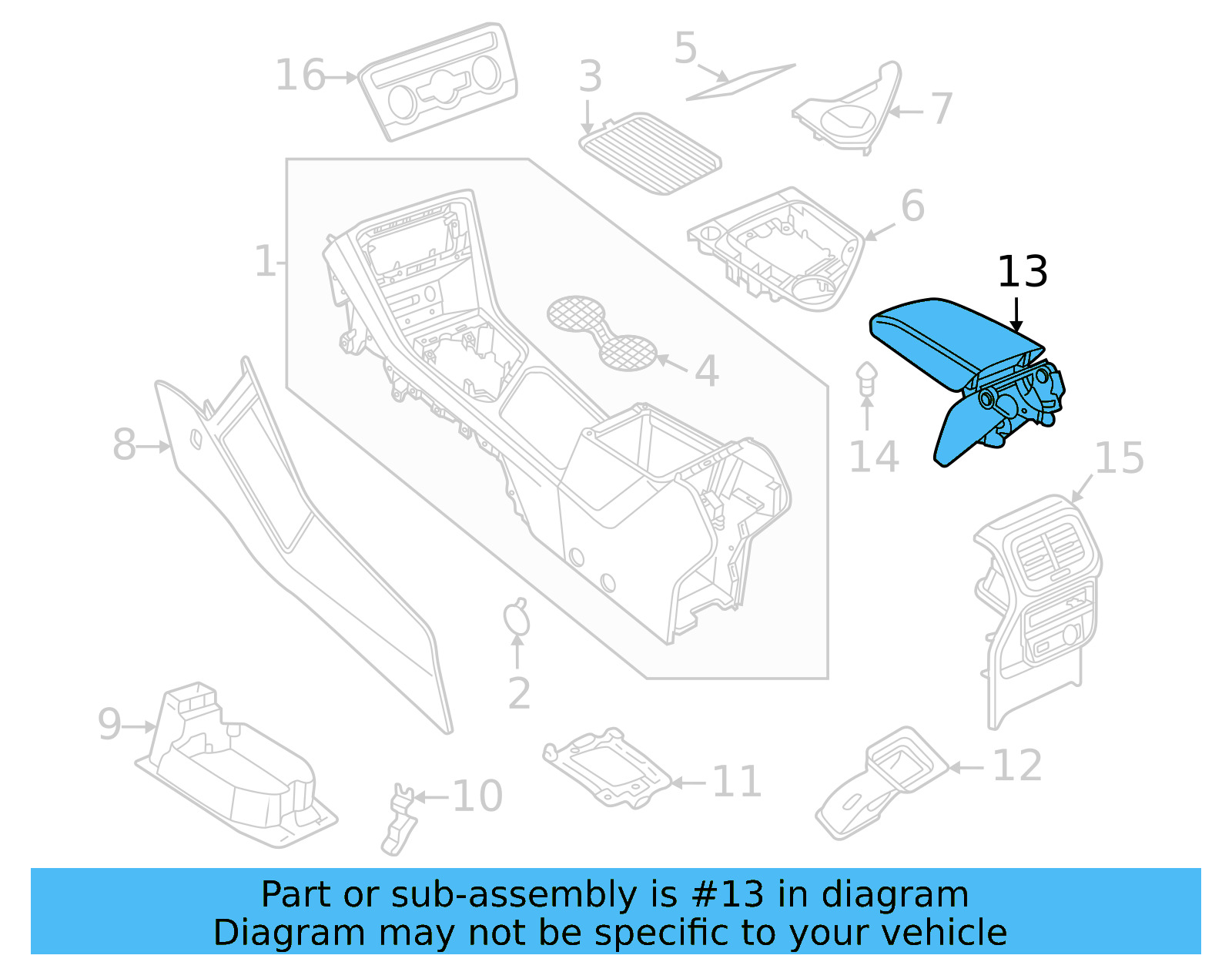 Armrest 2GJ-864-207-CSY - View 4
