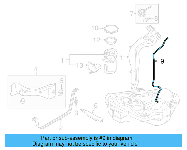 Vent Tube 1Q0-201-993-A - View 3