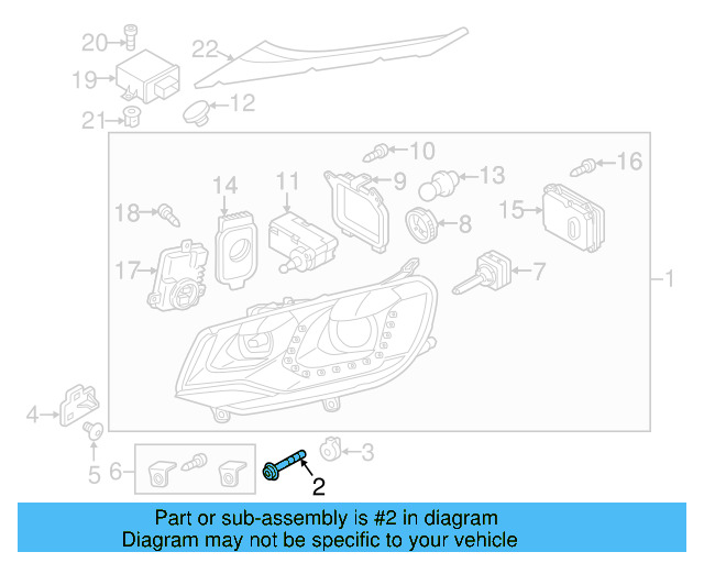 Headlamp Assembly Mount Bolt N-104-422-04 - View 14