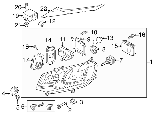 Combo Lamp Assembly Bolt 7E0-945-229 - View 4