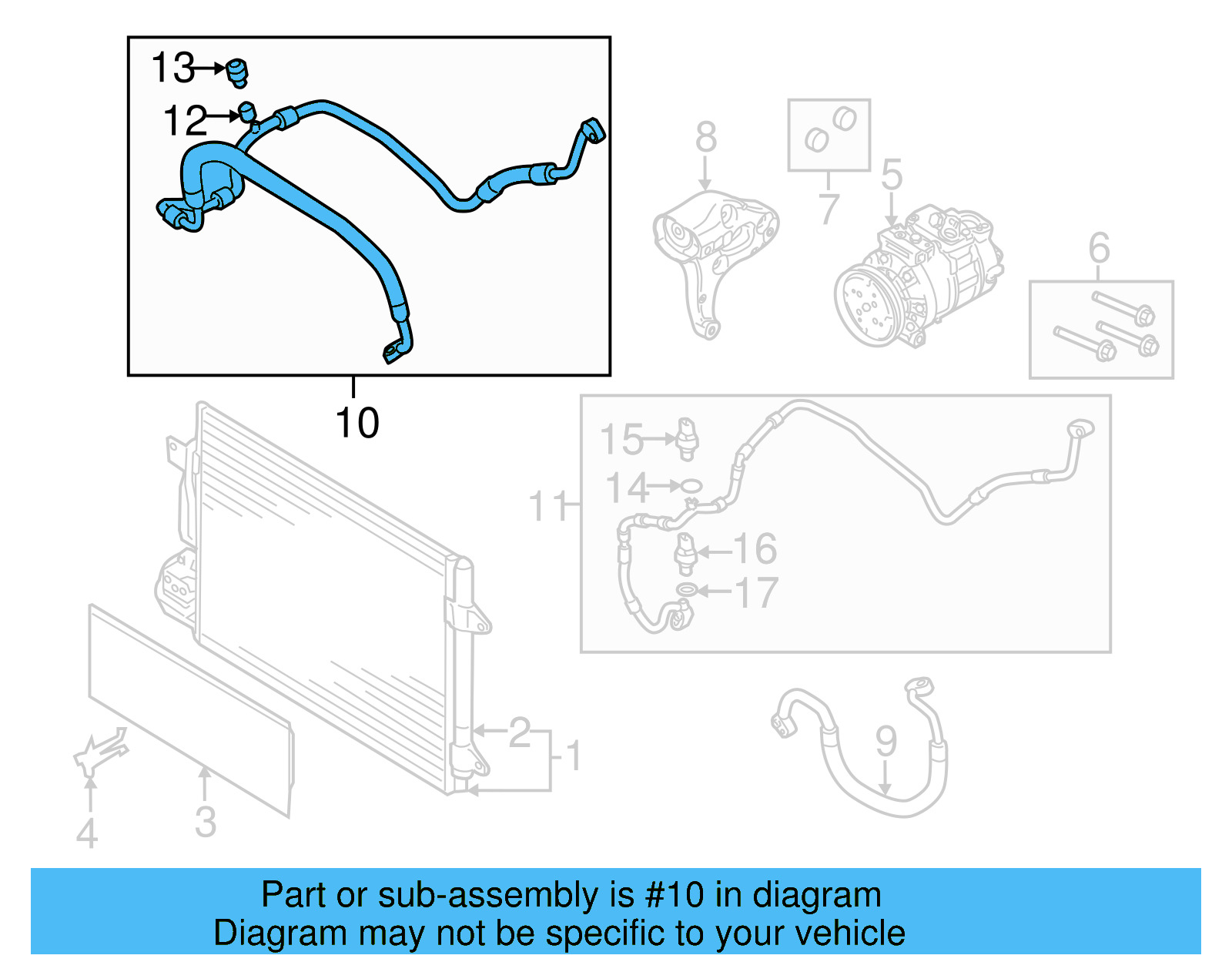 AC Hose 5C0-820-743-BM - View 8
