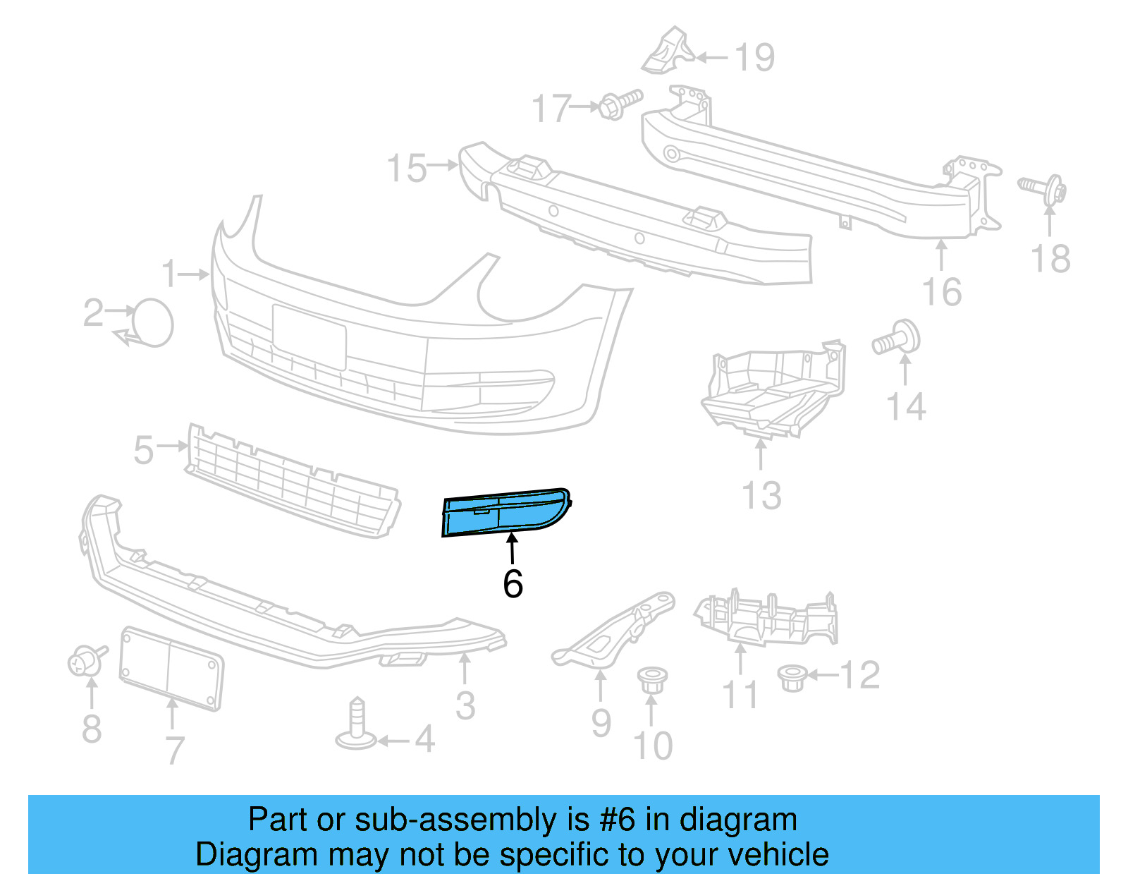 Outer Grille 5C5-853-666-C-9B9 - View 10