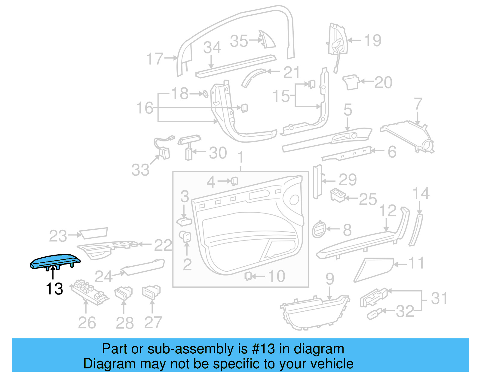 Armrest 3D1-867-165-D-2K7 - View 5