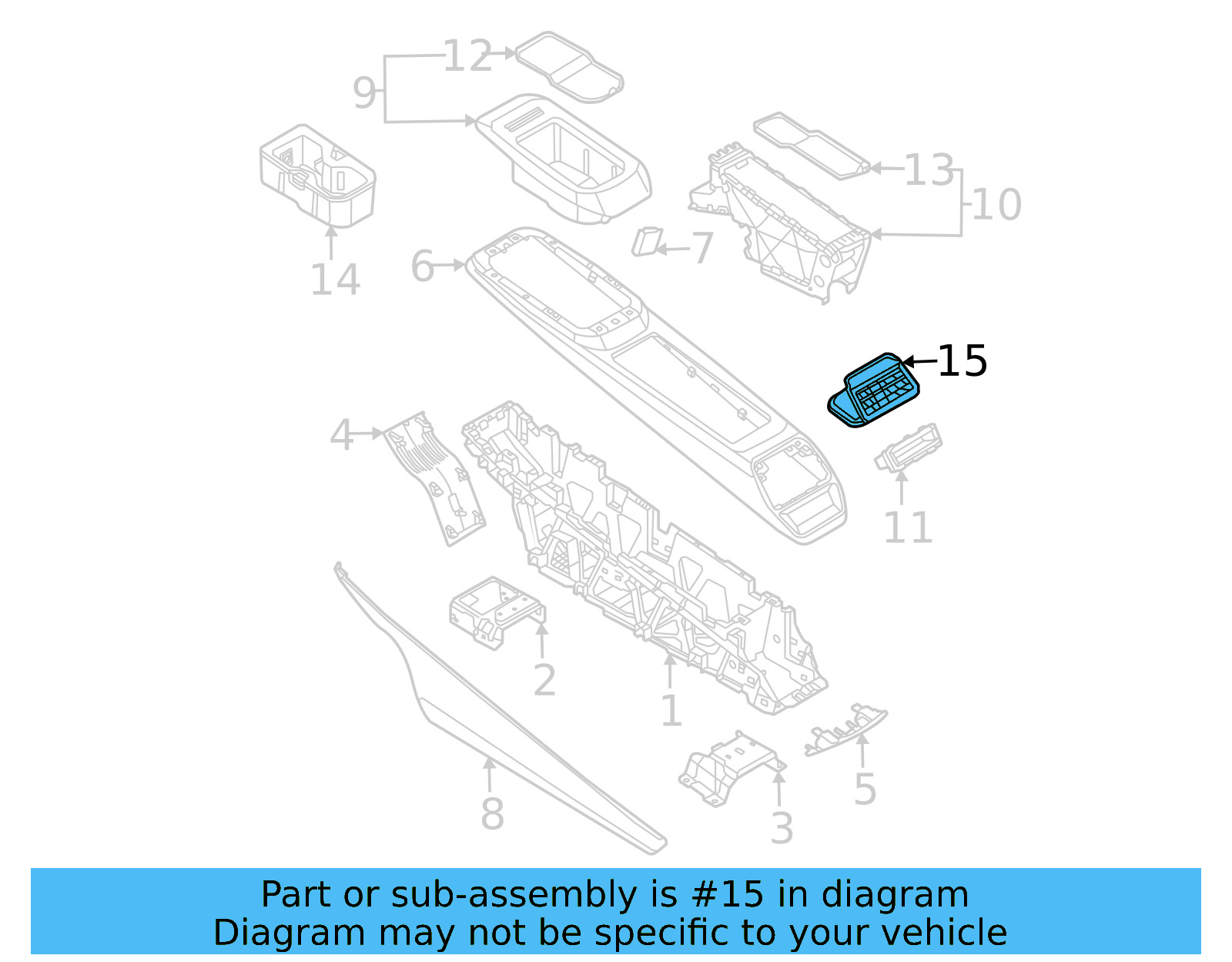 Air Vent 11A-819-203-A-WZK - View 3