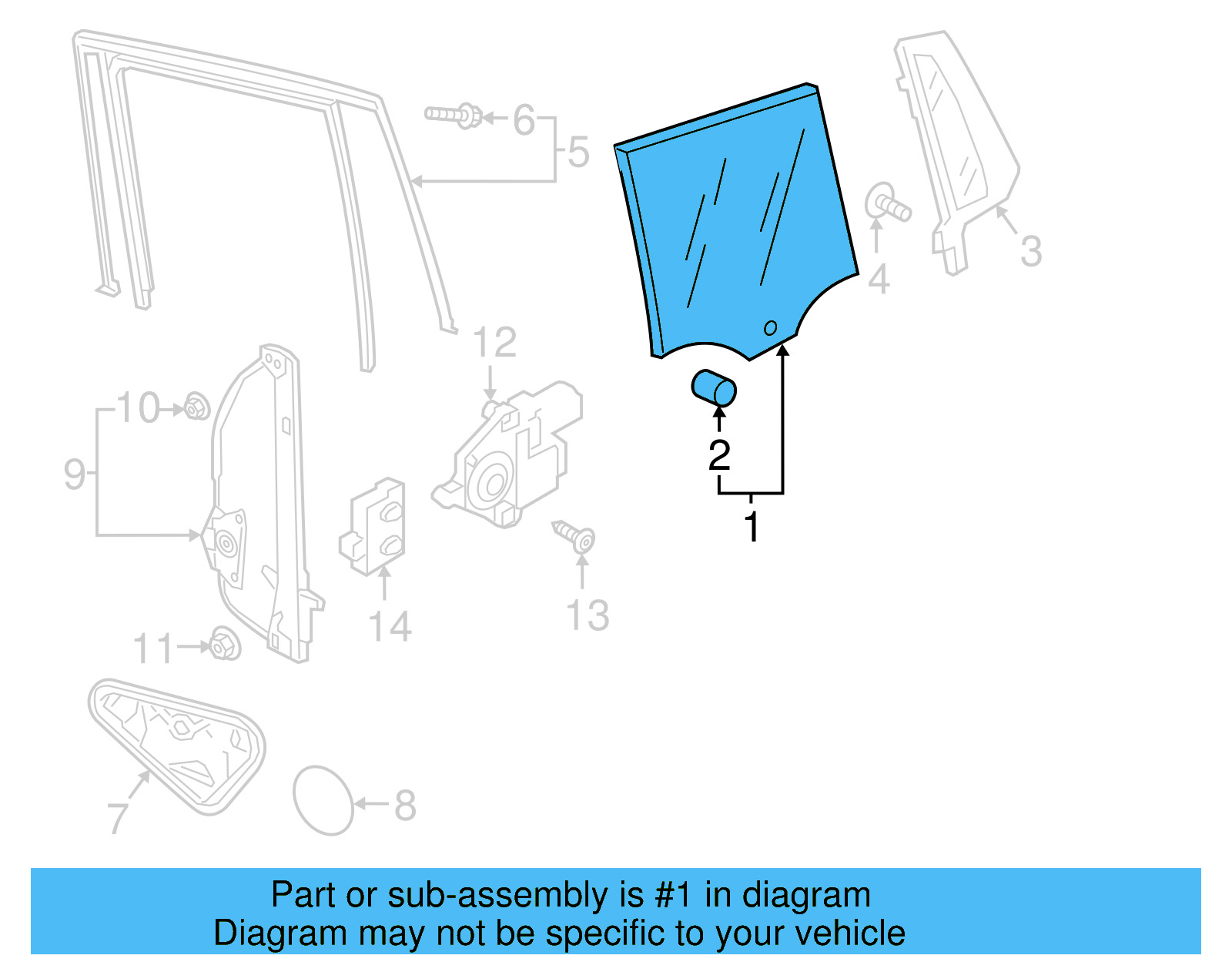 Movable Glass 5NN-845-026 - View 2