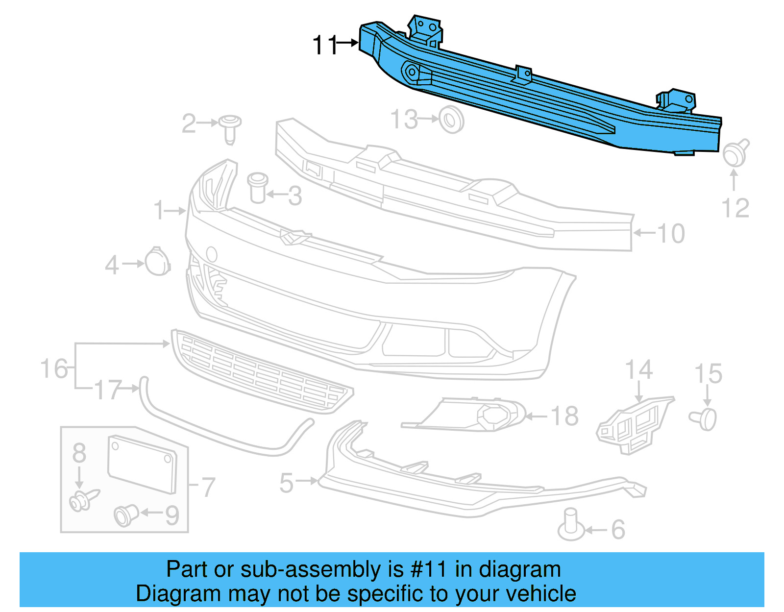 Impact Bar 5C6-807-109-B - View 16
