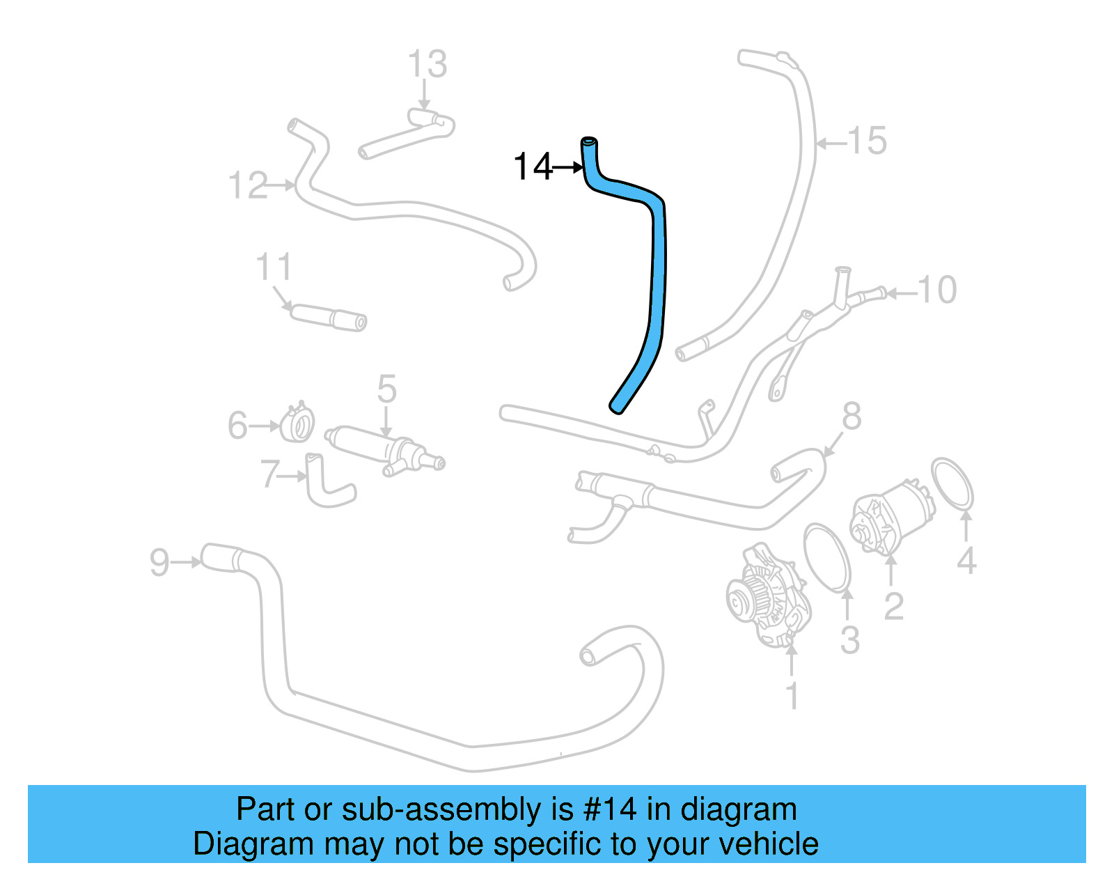 HVAC Heater Hose 7D0-122-157-H - View 4