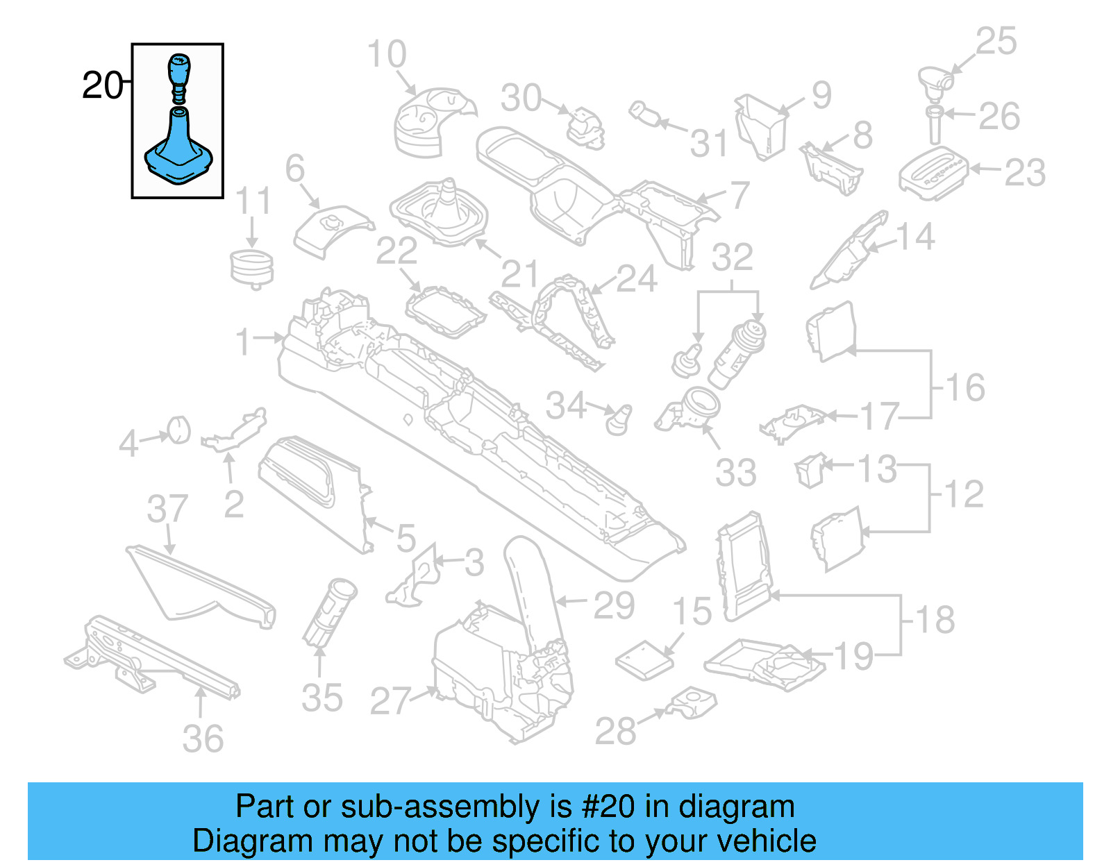 Shift Boot 1C0-711-113-R-THT - View 12