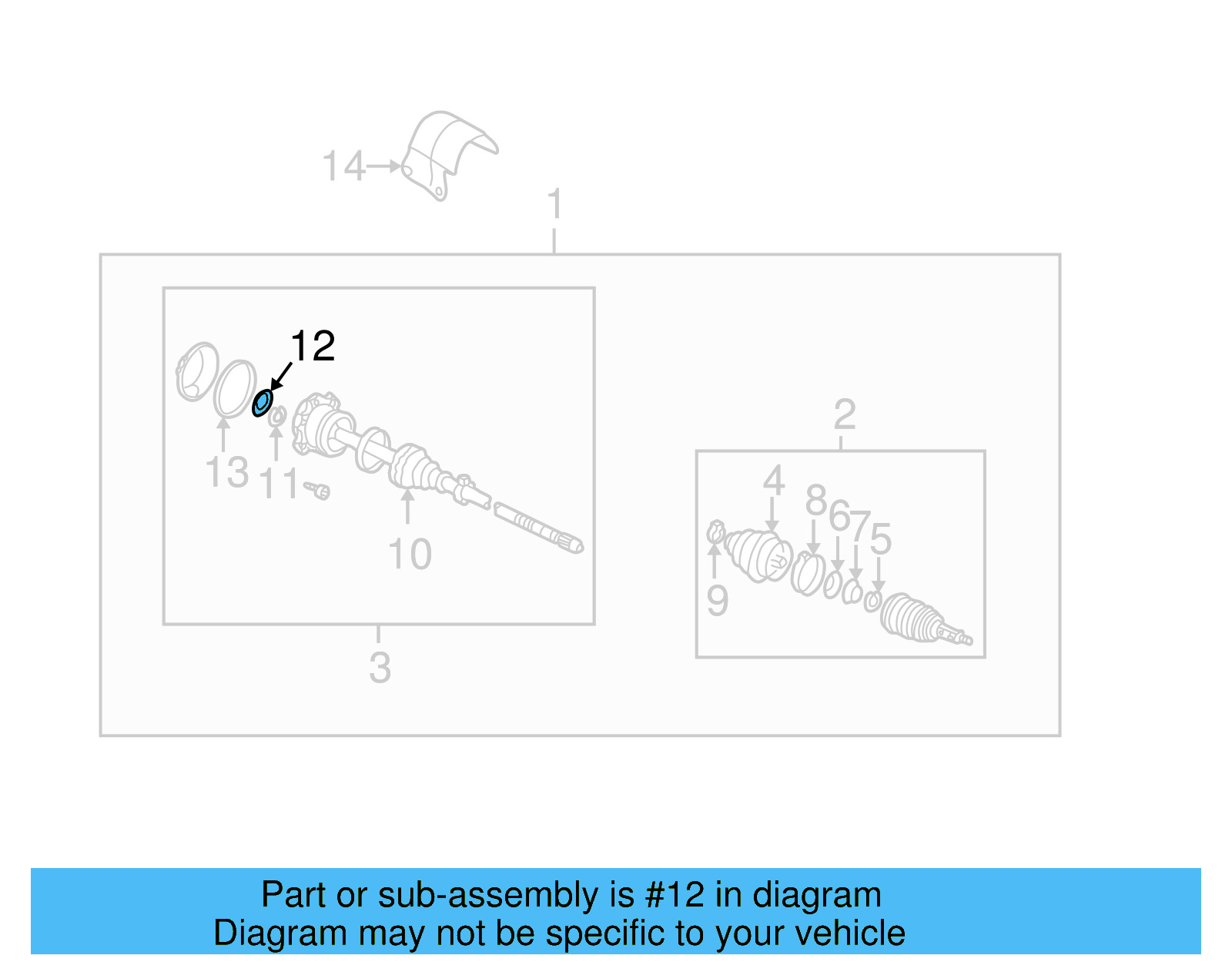 Inner Boot Seal 8D0-407-375 - View 3