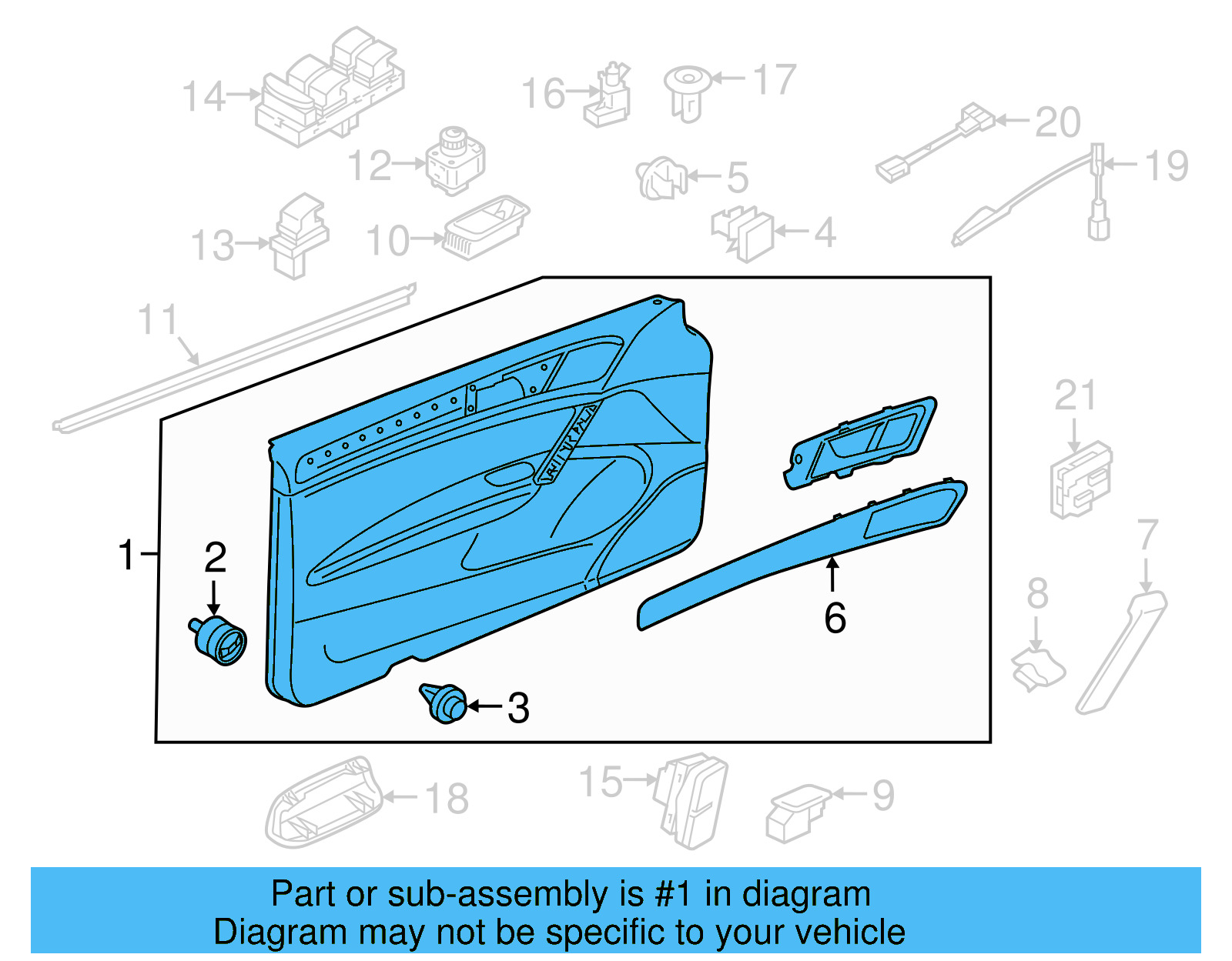 Door Trim Panel 5G4-867-012-DR-JHD