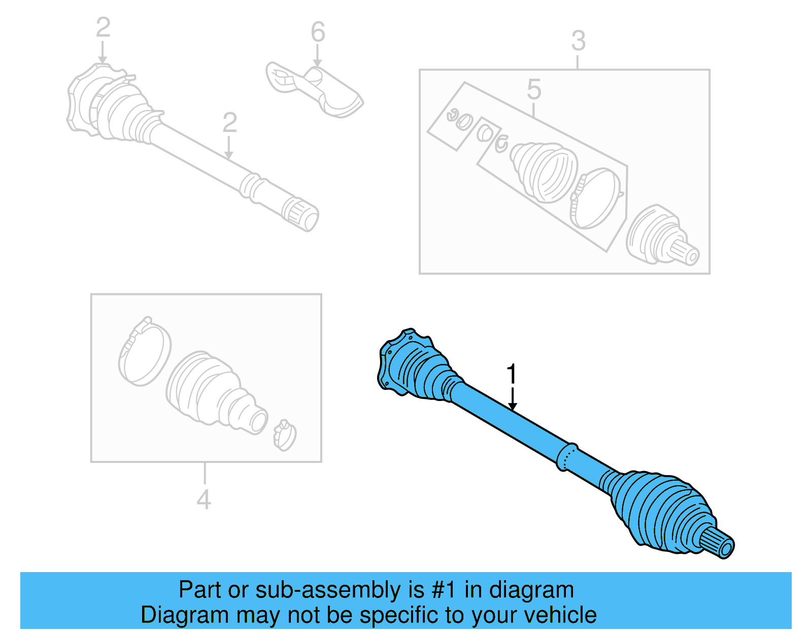 Axle Assembly 8D0-407-452-AX - View 4