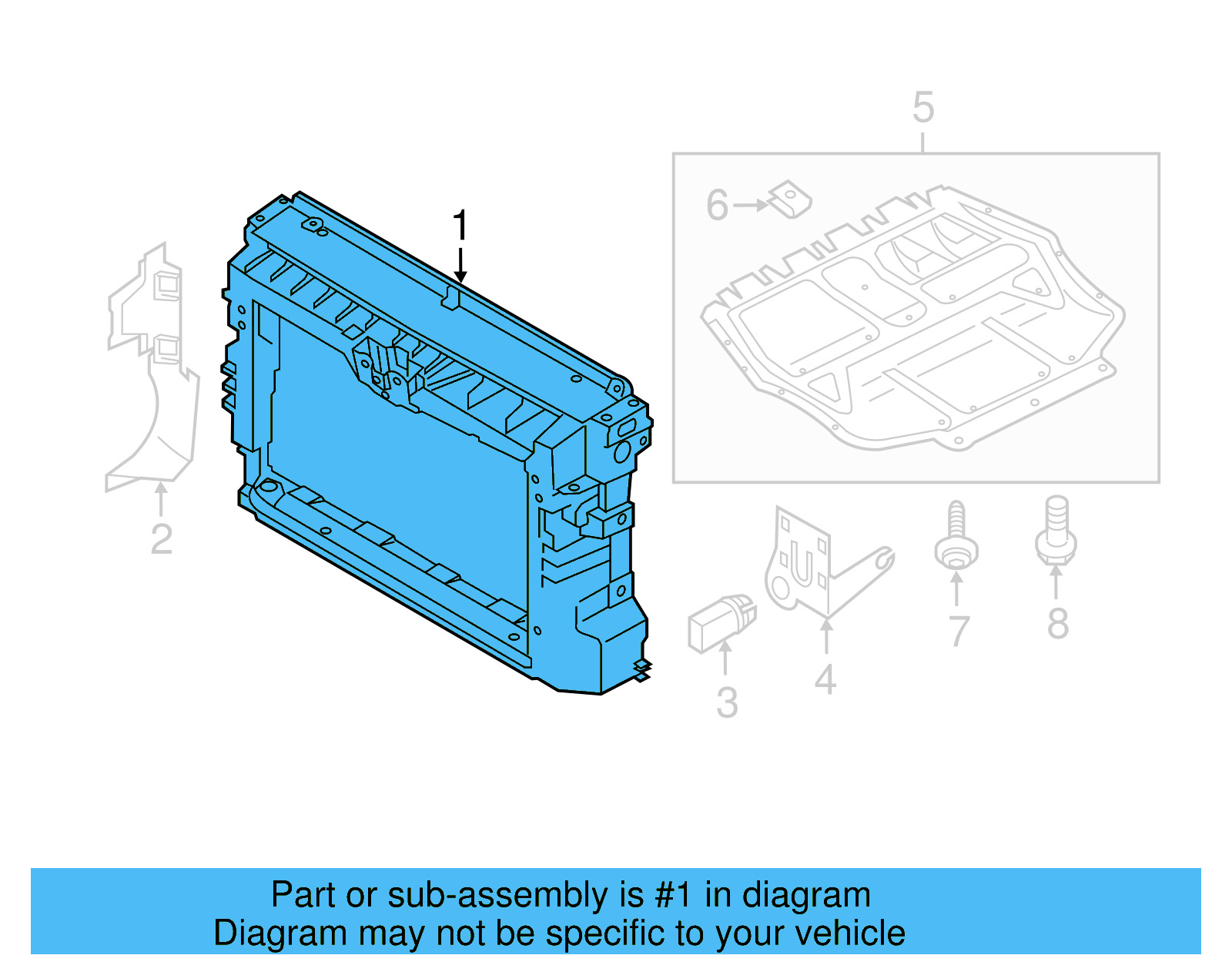Radiator Support 561-805-588-B-9B9 - View 4